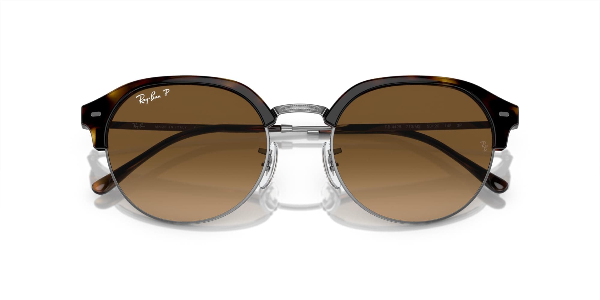 Ray-Ban Women's Rb4429 Sunglasses, Havana on Gunmetal/Brown Gradient Polarized, 53 mm
