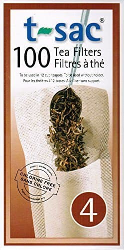 T-Sac 1604 Tea Filters, Size 4 (6-12 Cups), 100-count Box (4)