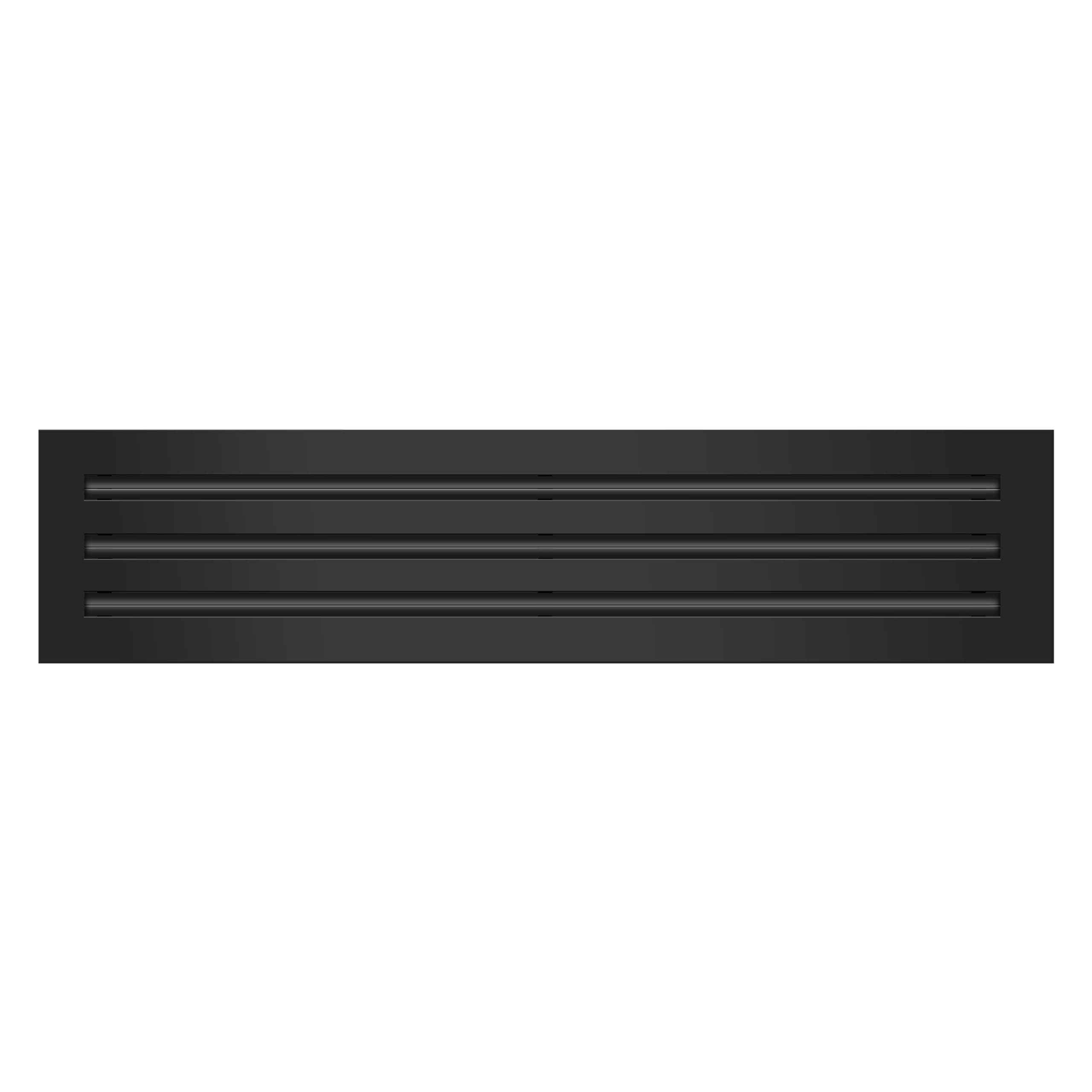 BUILDMART - 26x6 Black Modern AC Vent Cover - Decorative Air Vent - Standard Linear Slot Diffuser - Register Grille for Ceiling, Walls & Floors - Texas Buildmart