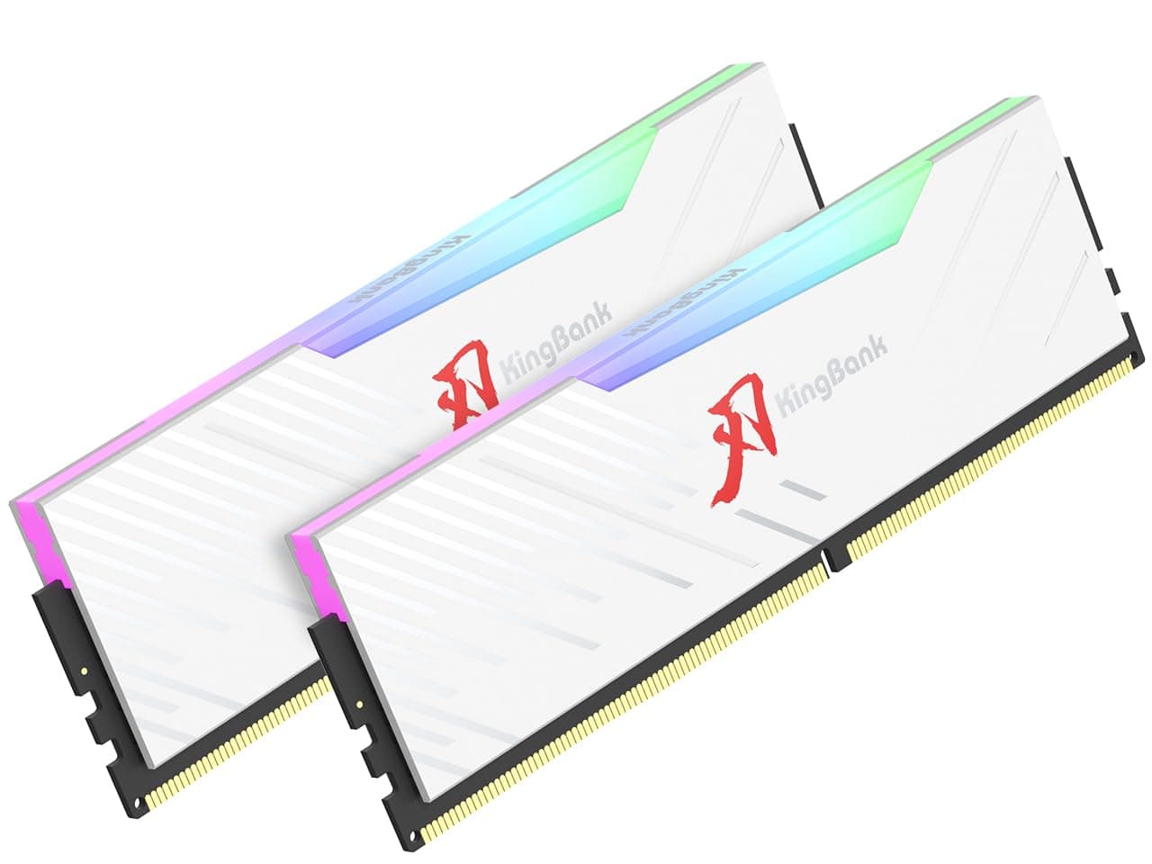 KingBank RGB Desktop Computer Memory Ram DDR4 16GB(2x8GB) 3200MHz 1.35V CL16 with Heatsink for Desktop Computer Gaming/Office/PS