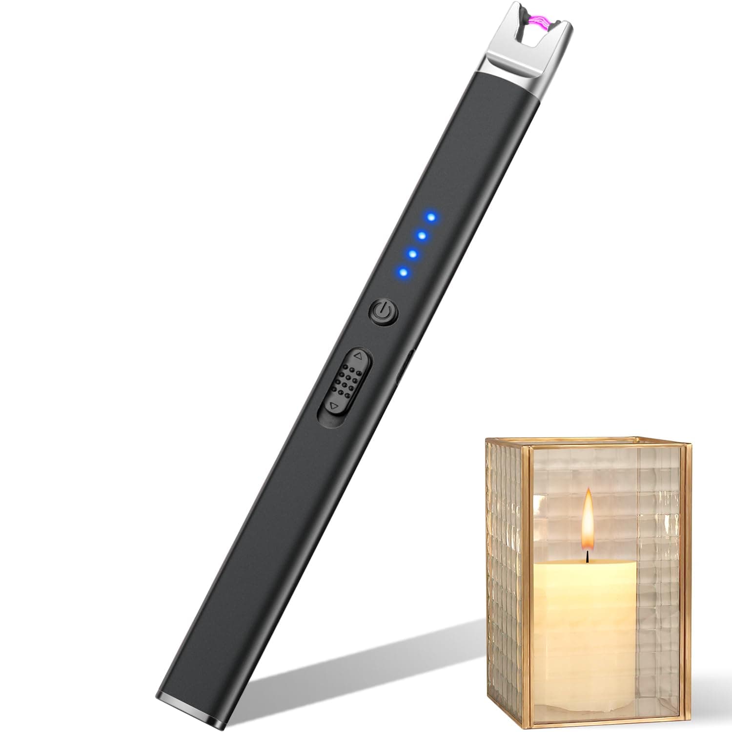 Electric Candle Lighter USB C Rechargeable BBQ Lighter Long Reach, Electronic Arc Plasma Lighter for Candles, Grill Stove, Barbeque