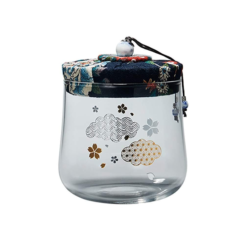 Cremation Urn Funeral Urn, Cremation Urn, Adult Child Pet Urn, Glass Material Store Small Amount of Human Ashes and Pet Ashes It can Also be Placed at Home as a Memorial Tea Storage