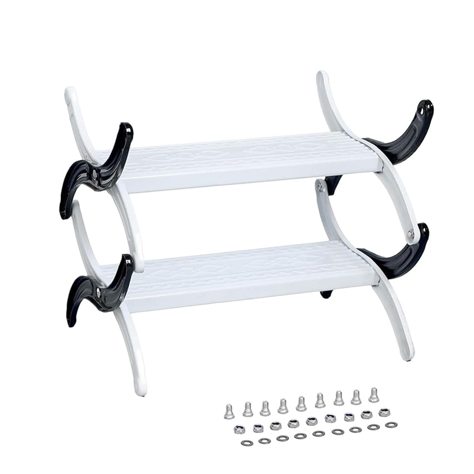 2-Step Ladder Extension Parts for Attic Ladder, Extra Wider 4in Attic Stairs, Retractable Loft Foldable Ladder with 2 Handrails, Stairs Pull Down System 660lb Capacit (2 Steps Add-On)