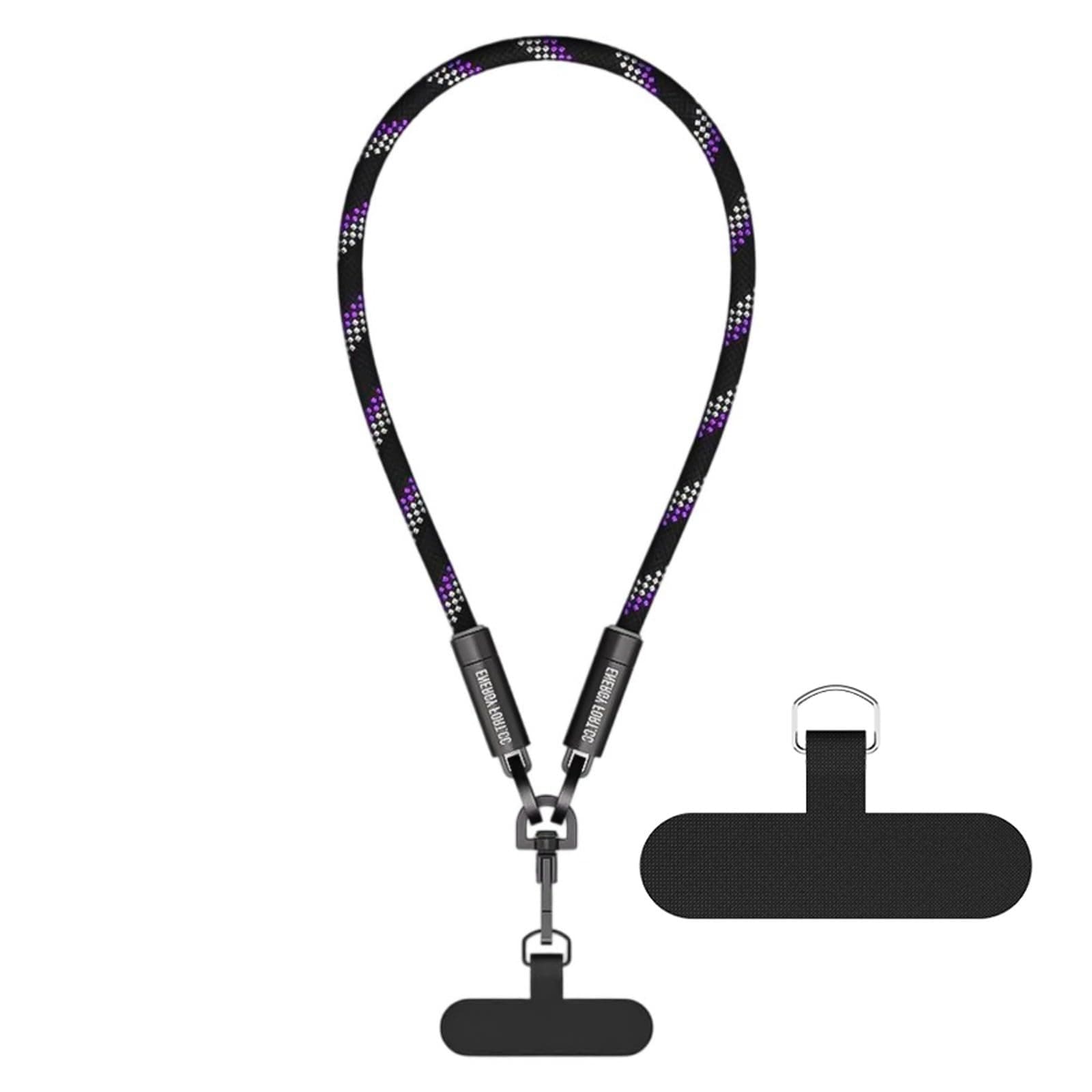 TTTLLNN 240W Fast Charging Cable 2 in 1 Lanyard Type C Cable Neck Wrist Phone Straps Charging Cable