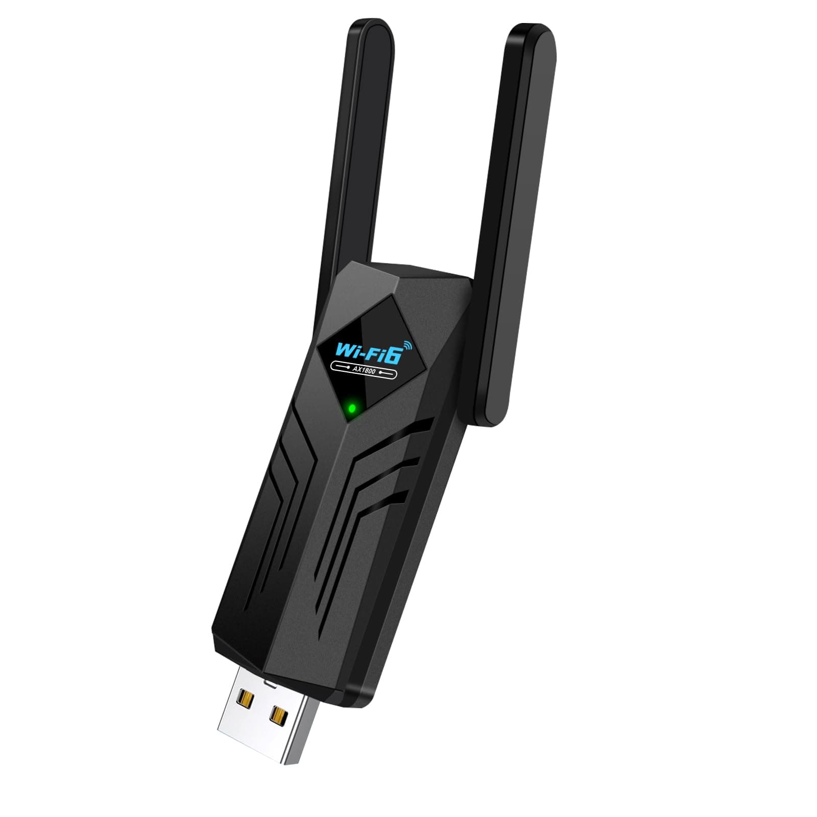 Wireless USB WiFi6 Adapter for PC Dual 3Dbi Antenna 5G/2.4G WiFi Adapter for Desktop Laptop Windows11/10/7, Wireless Adapter for Desktop Computer Network Adapter