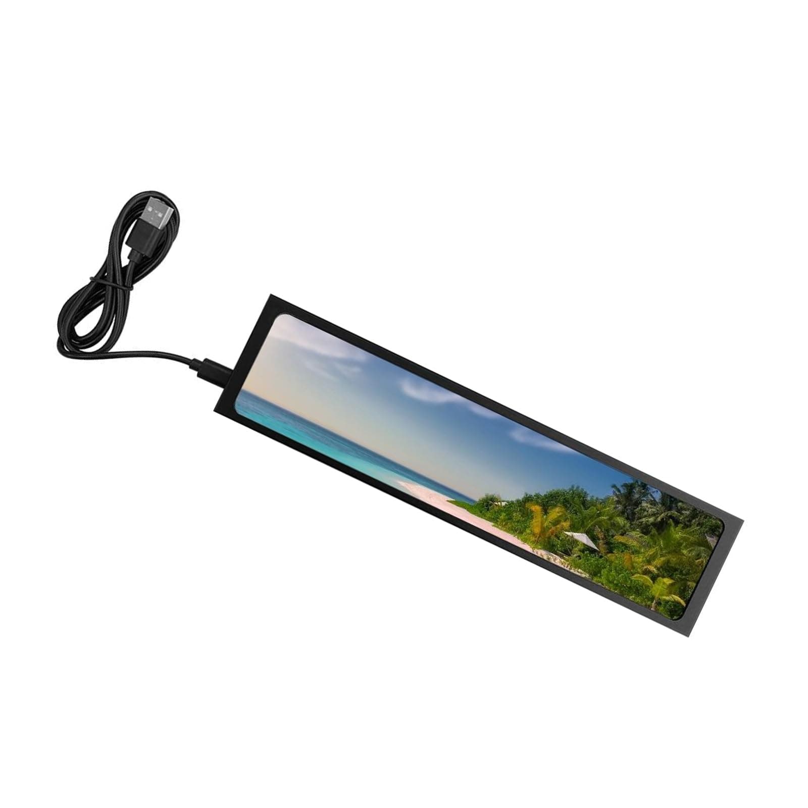 Thin 11.26" Auxiliary Screen with 800Mhz Processing Chip 1920P Resolution and Auto Power Supply Via Single USB Cable Multimedia Display for