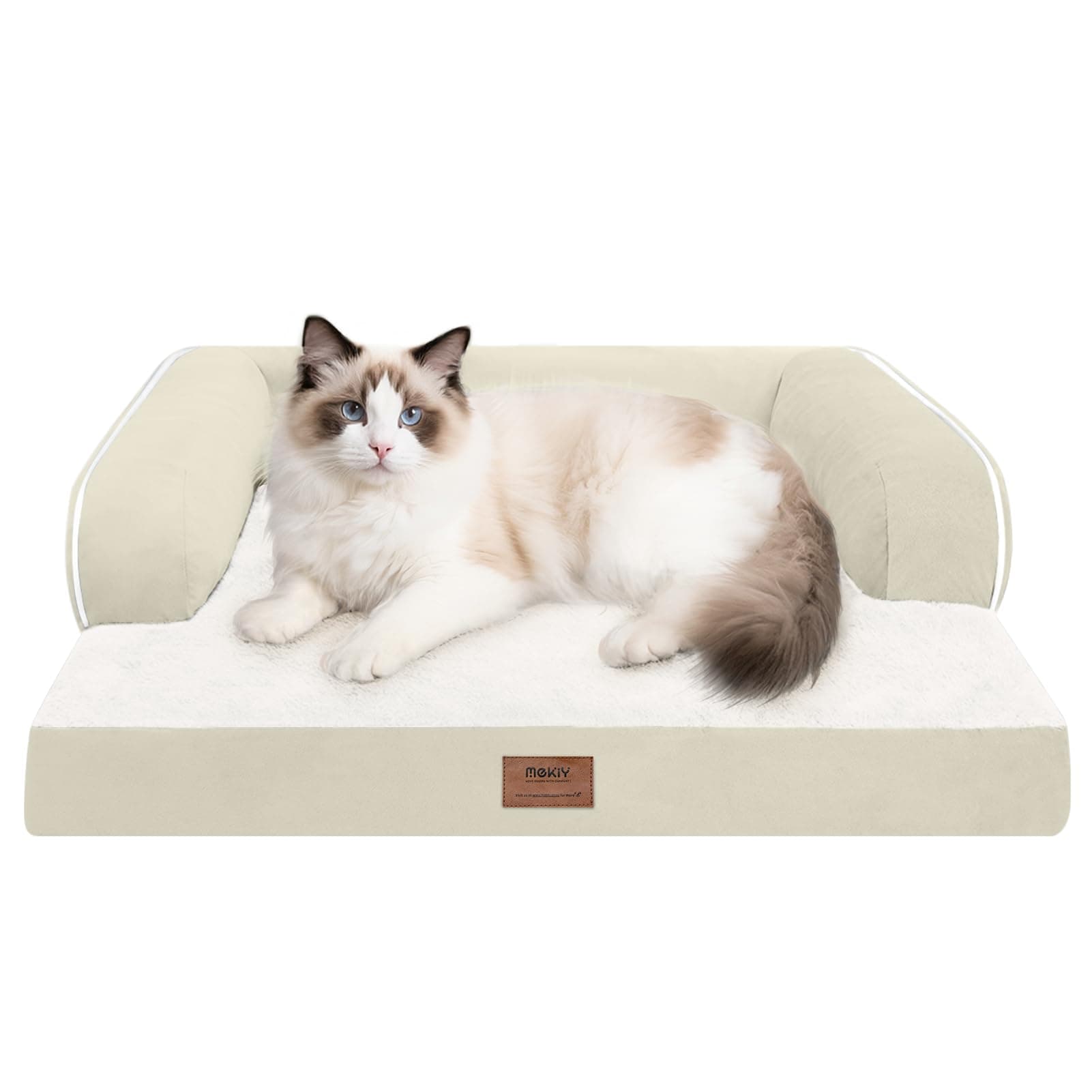 Small Dog Bed and Cat Sofa Waterproof Orthopedic Dog Beds for Small Dogs Cat Bed Comfy Pet Couch Sofa Beds with Washable Removable Cover & Non-Slip Bottom