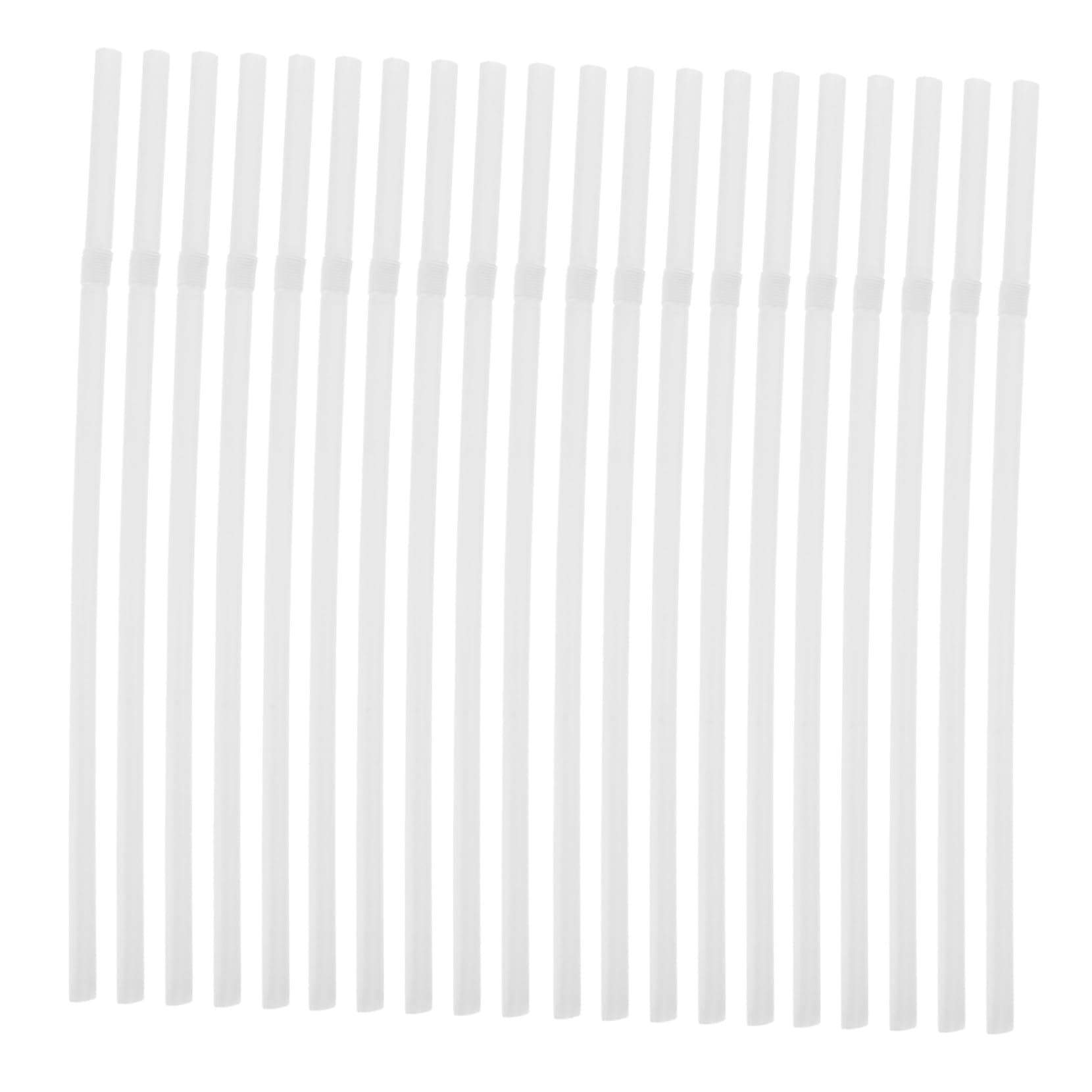 LALADEFIEE 30Pcs Disposable Flexible Drinking Straws Individually Paper Wrapped Bendable Safe PP Material for Hot and Cold Beverages