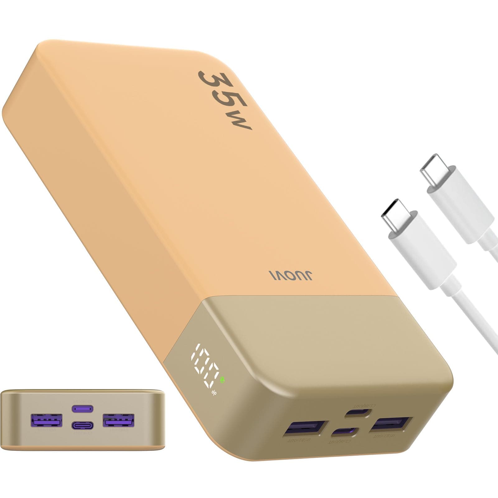 JUOVI Power Bank 20000mAh 35W USB-C Fast Charger with LED Display