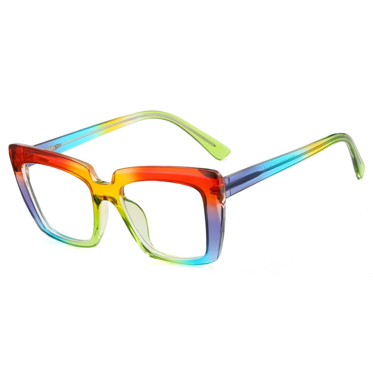 laureles Fashion Blue Light Blocking Reading Glasses Women tr90 Frames Rainbow Eyeglasses Gaming Spectacles (Rainbow, 0.0, multiplier_x)