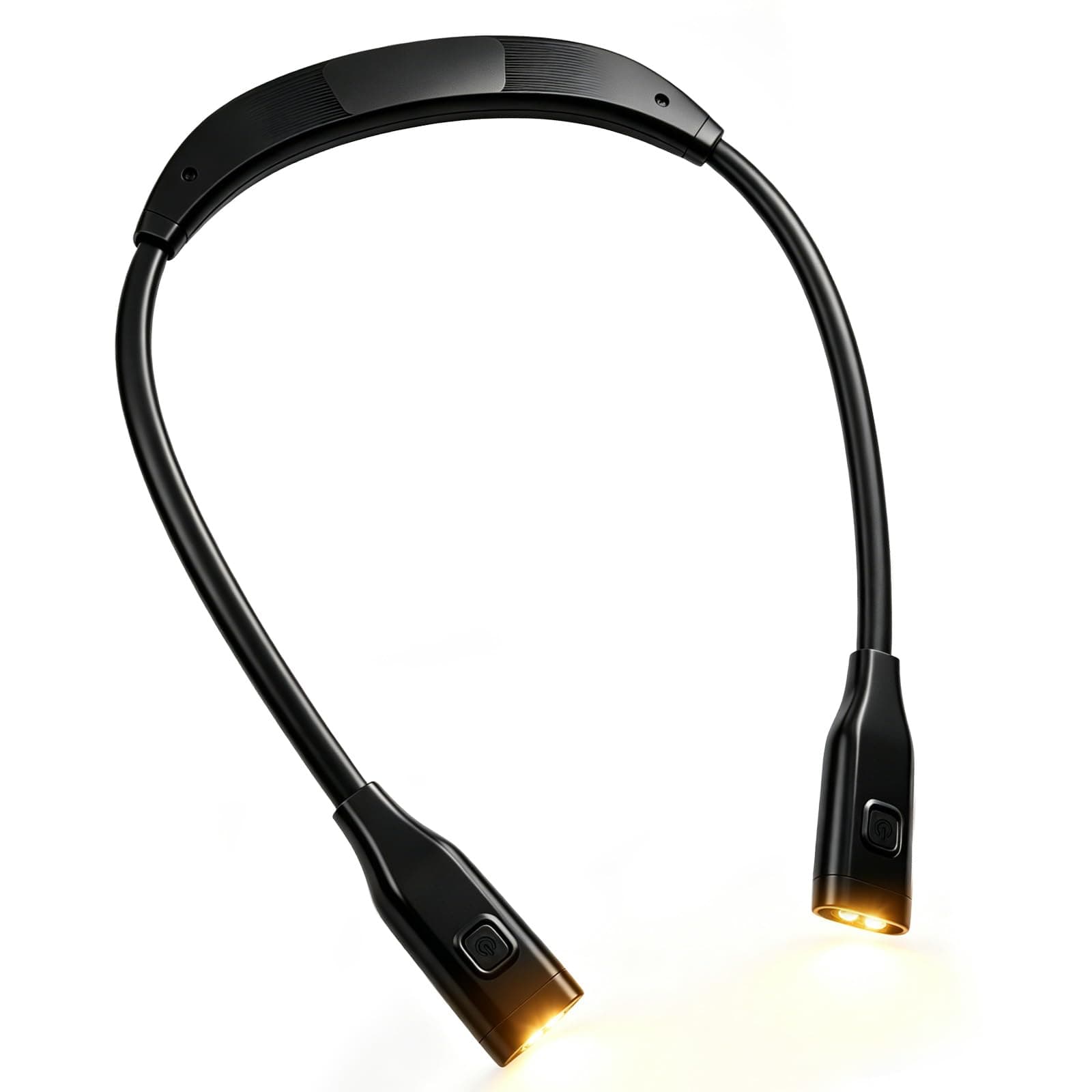 Book Light, 3-Color Reading Light, Lightweight 3.67 oz Bendable Neck Light, Rechargeable Lamp, Perfect for Reading in Bed, Knitting, Camping, Black