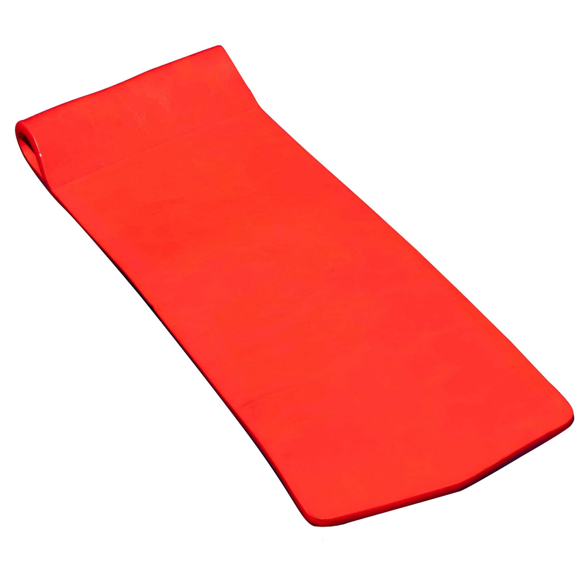 SWIMLINE Original Pool Float for Adults | Sun Tanning Sofskin Floating Mattress | Red | 1.25" Thick Foam | No Inflating Needed | Roll Up & Store