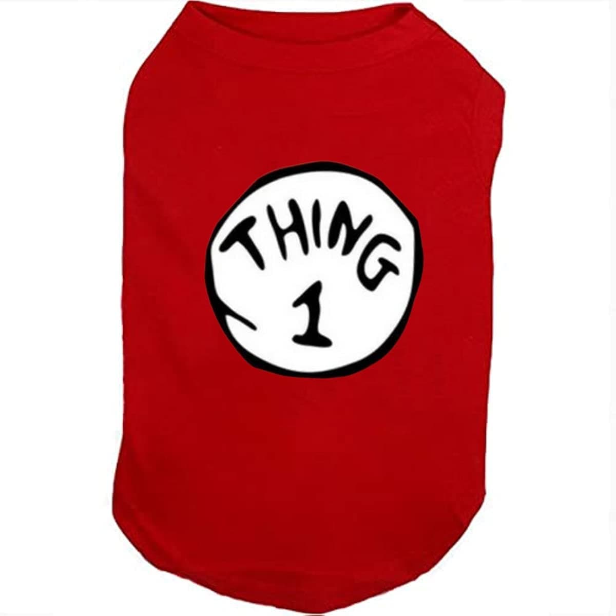 SUEOSU Dog Shirts for Pet Clothes Soft Breathable Puppy Shirts Pop Culture Thing 1 to Thing 9 Printed Pet T-Shirt (RED-1, X-Large)