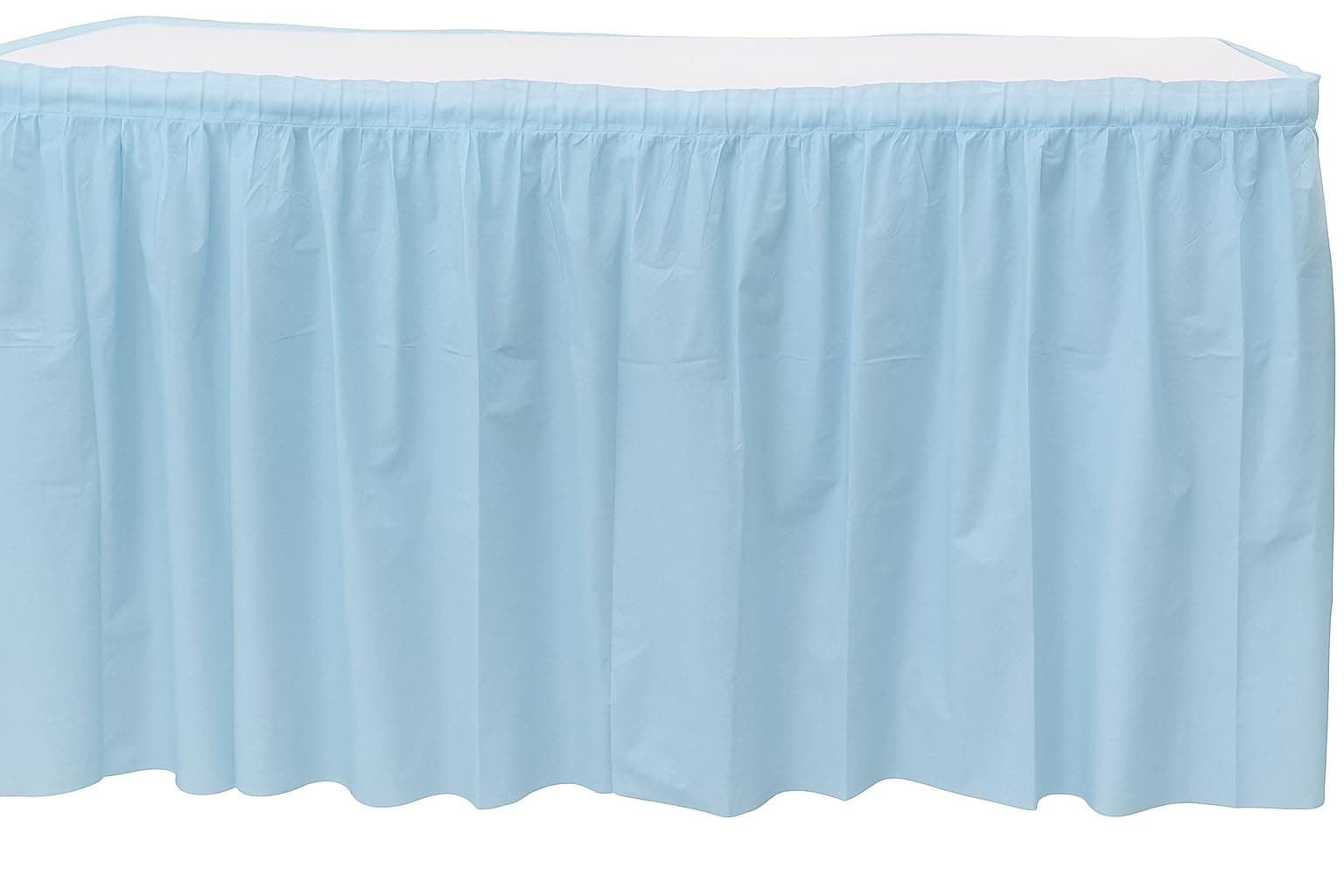 4 Pack Light Blue Table Skirt Carnival, Circus, Birthday, office, party Decorations, Baby Shower, Gender Reveal