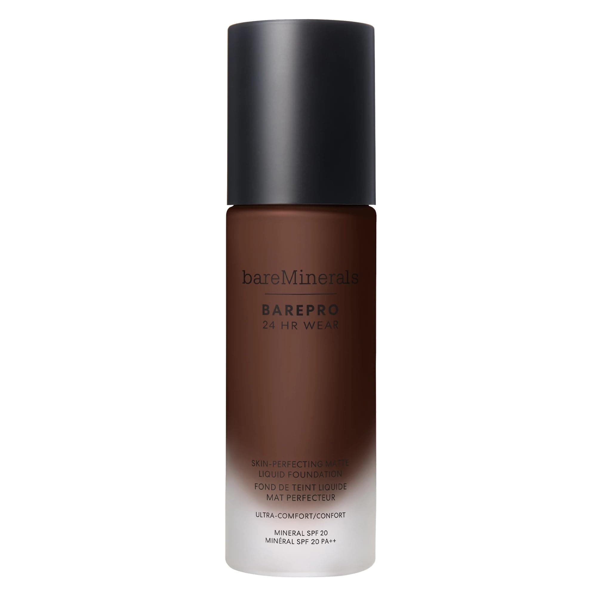 bareminerals Barepro 24HR Wear Matte Liquid Foundation Mineral, Full Coverage Foundation Makeup for Mature Skin, Oil-Free, Vegan