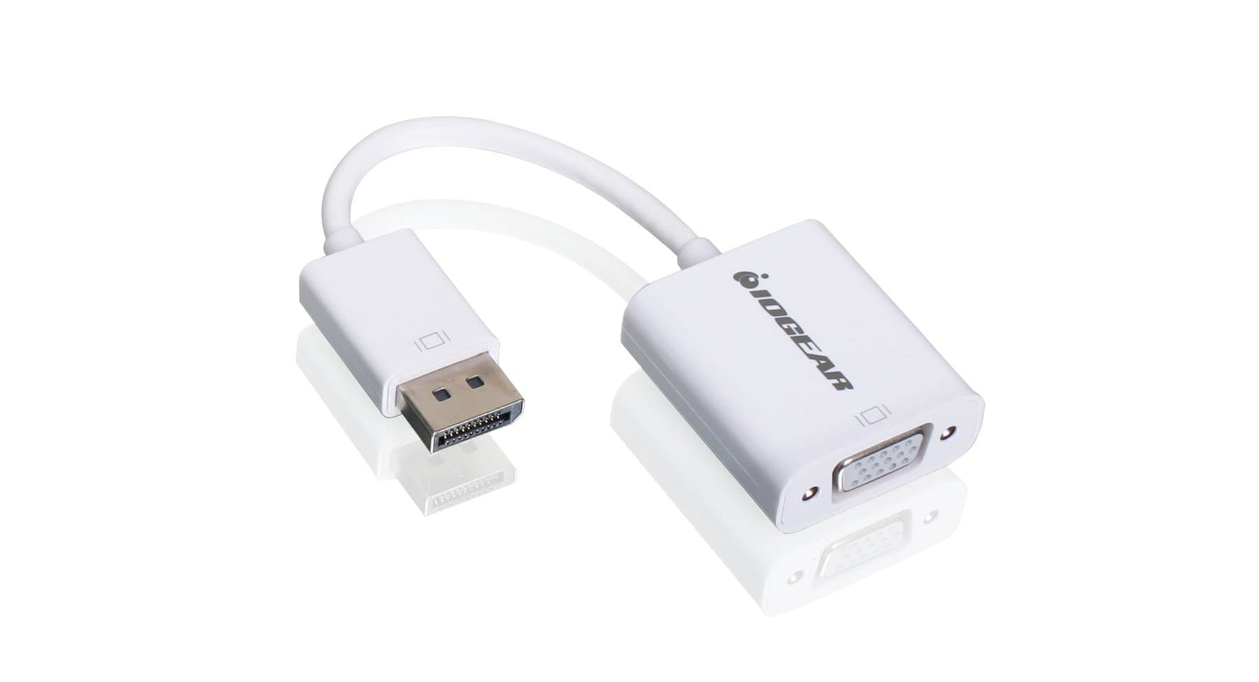 IOGEAR DisplayPort to VGA Adapter Cable, White (GDPVGAW6)