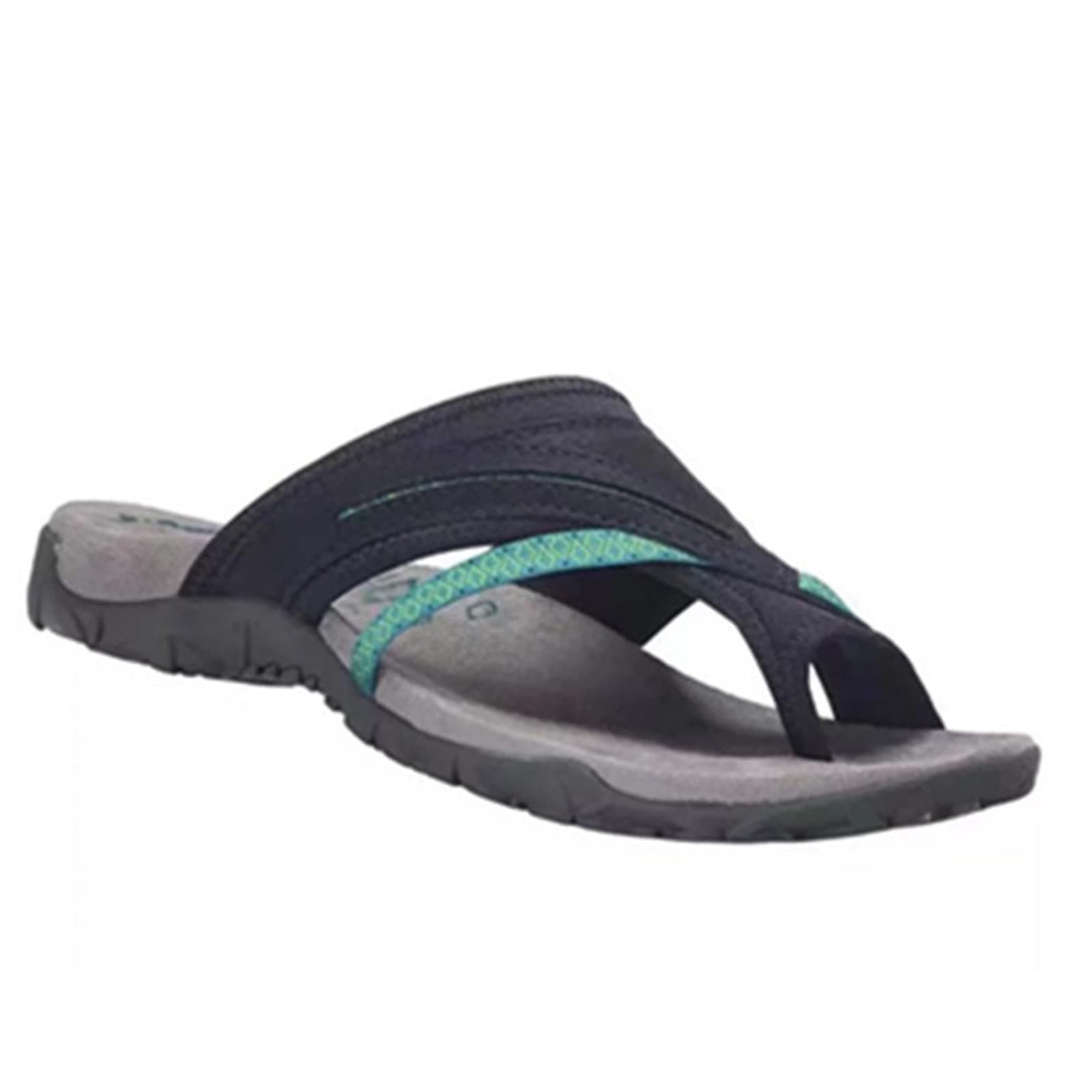 Bunion Corrector Flat Shoes Orthopedic, Women Flip-Flop Light Weight Sandals, for Whether It's Partying and Partying on The Beach or Playing at Home (Color : Blue, Foot Length : 25.5cm)