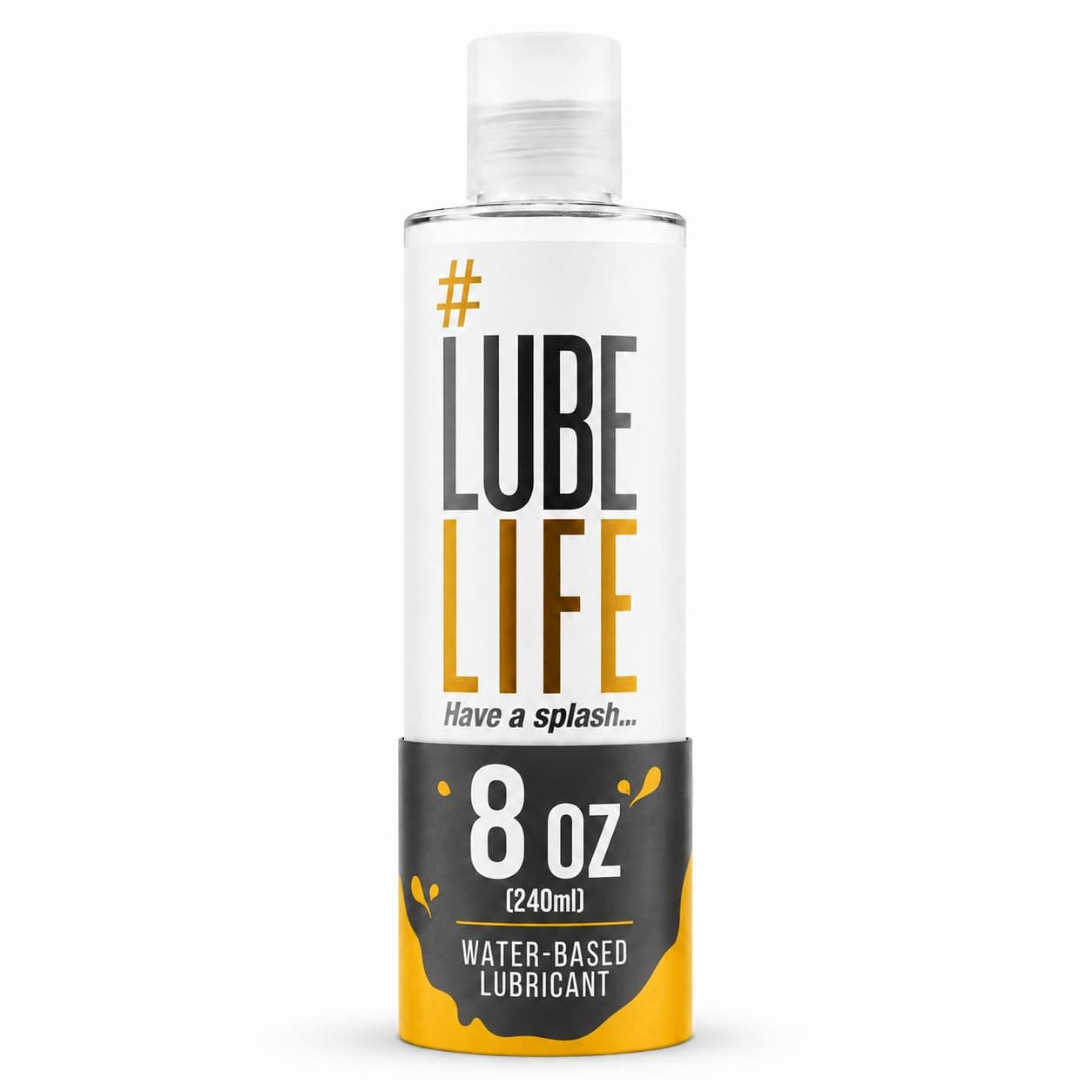 Lube Life Lubrificante personale a base d'acqua, lubrificante per uomini, donne e coppie, non macchiante, 8 once fluide