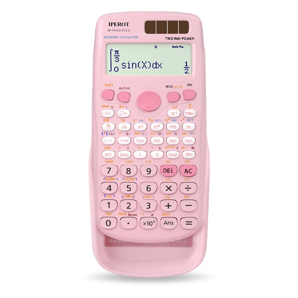 Scientific Calculators,IPEROT Solar Pink Scientific Calculator 417Function