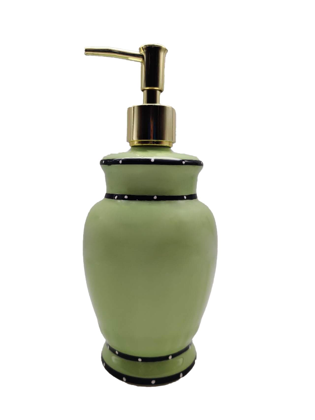 SOAP Dispenser,Lotion JAR Tuscany Pistachio Green 8.5" H 17 OZ,by ACK 85488