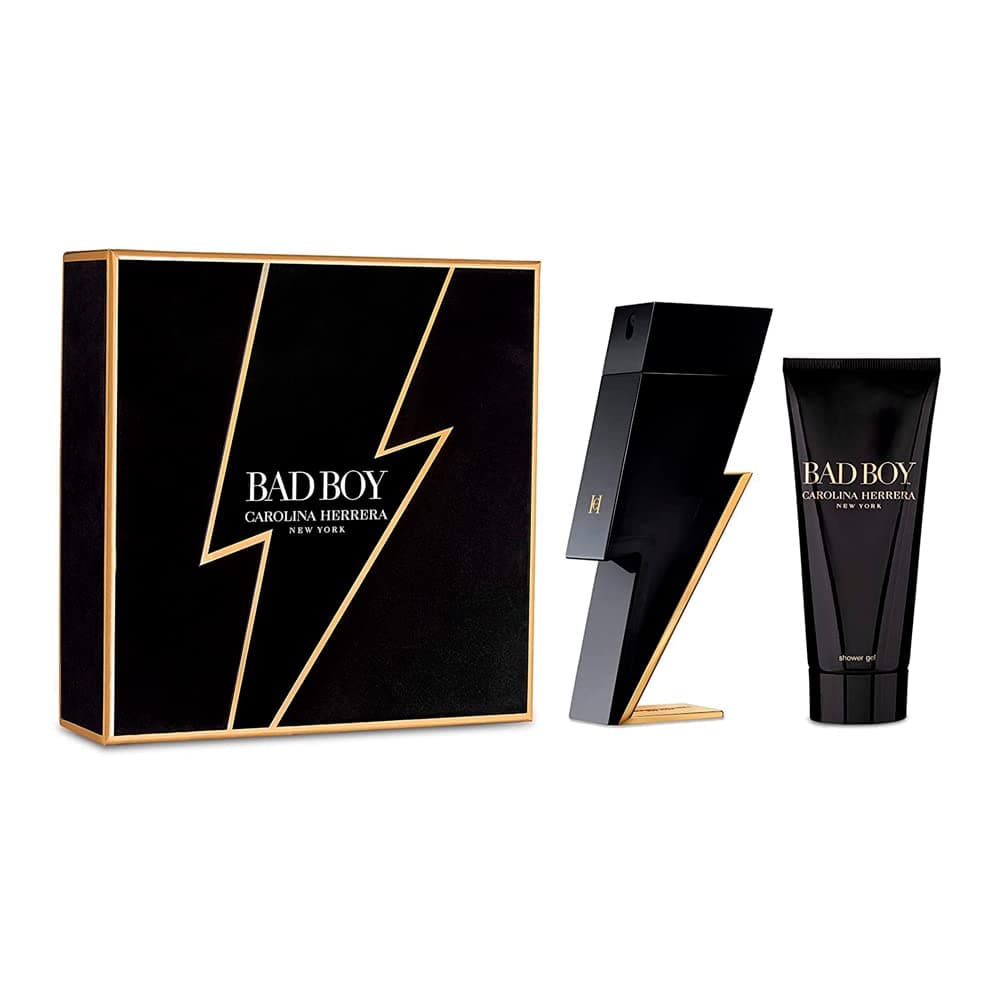 Bad Boy by Carolina Herrera for Men - 2 Pc Gift Set 3.4oz EDT Spray, 3.4oz Shower Gel