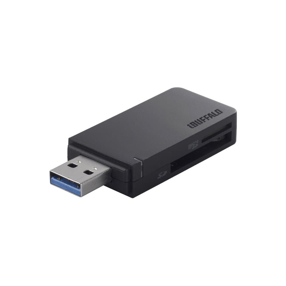 Buffalo BSCR26TU3BK High Speed Card Reader/Writer, USB 3.0 & Turbo PC, EX Compatible Model, Black