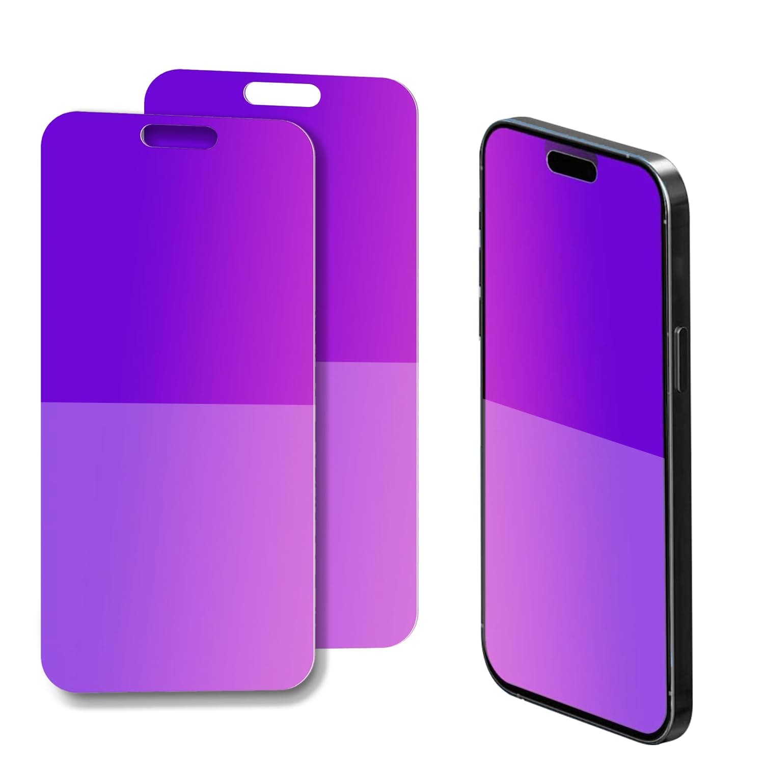 XINDERS Designed for Iphone 13 Pro Max, Iphone 14 Plus 6.7 inch Matted & Grossy Privacy Screen Protector Tempered Glass, Matted & Glossy Gradient Anti Spy Anti Blue Light Easy Installation, 2 Pack