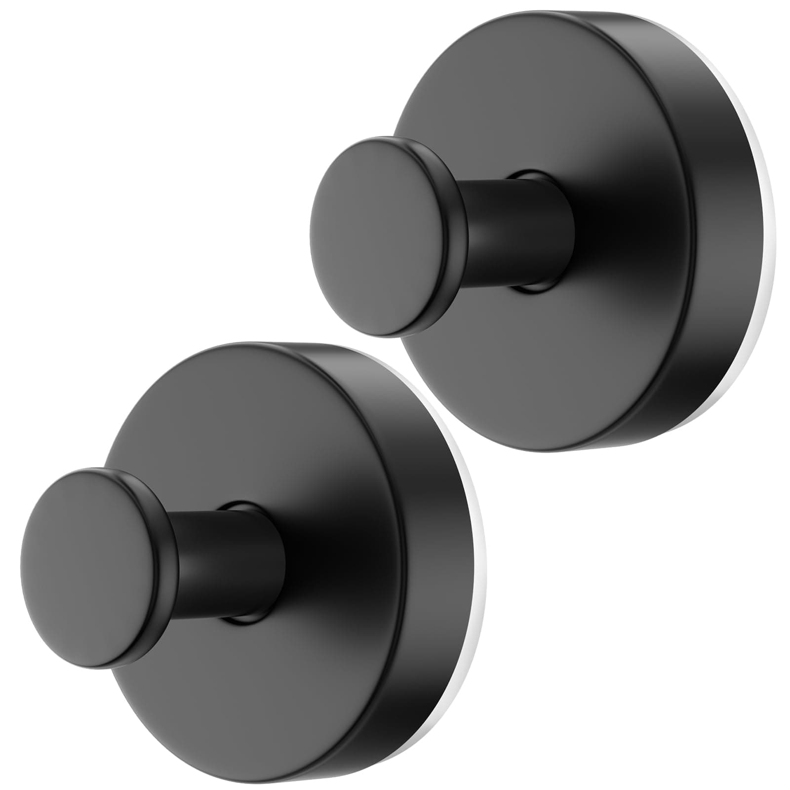 WFNRYIL Suction Cup Hooks, 2Pcs Shower Hooks for Inside Shower, No Drill Towel Hooks for Bathroom Wall, Kitchen, Mirror, Tile to Hang Towels, Robes, Coat (Black, 2)