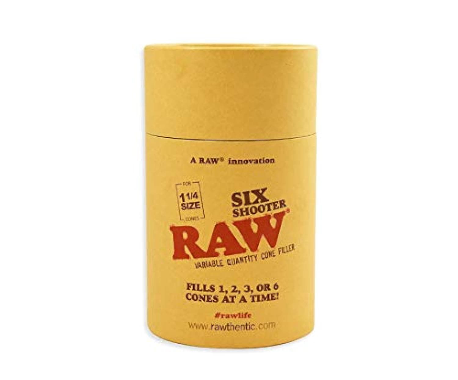RAW Six Shooter for 1 1/4 Size Cones | Cone Loader Filling Device | Fills 1,2,3, or 6 Cones at a Time!