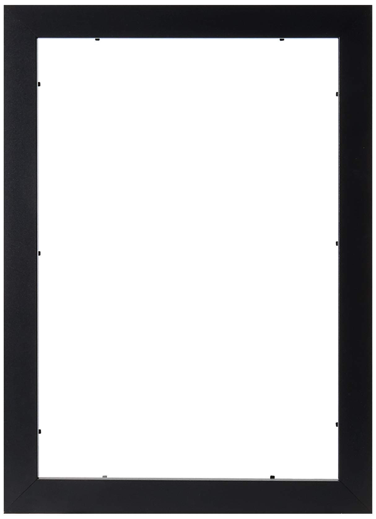 ArtToFrames 11x16 inch Satin Black Picture Frame, 2WOMFRBW26079-11x16