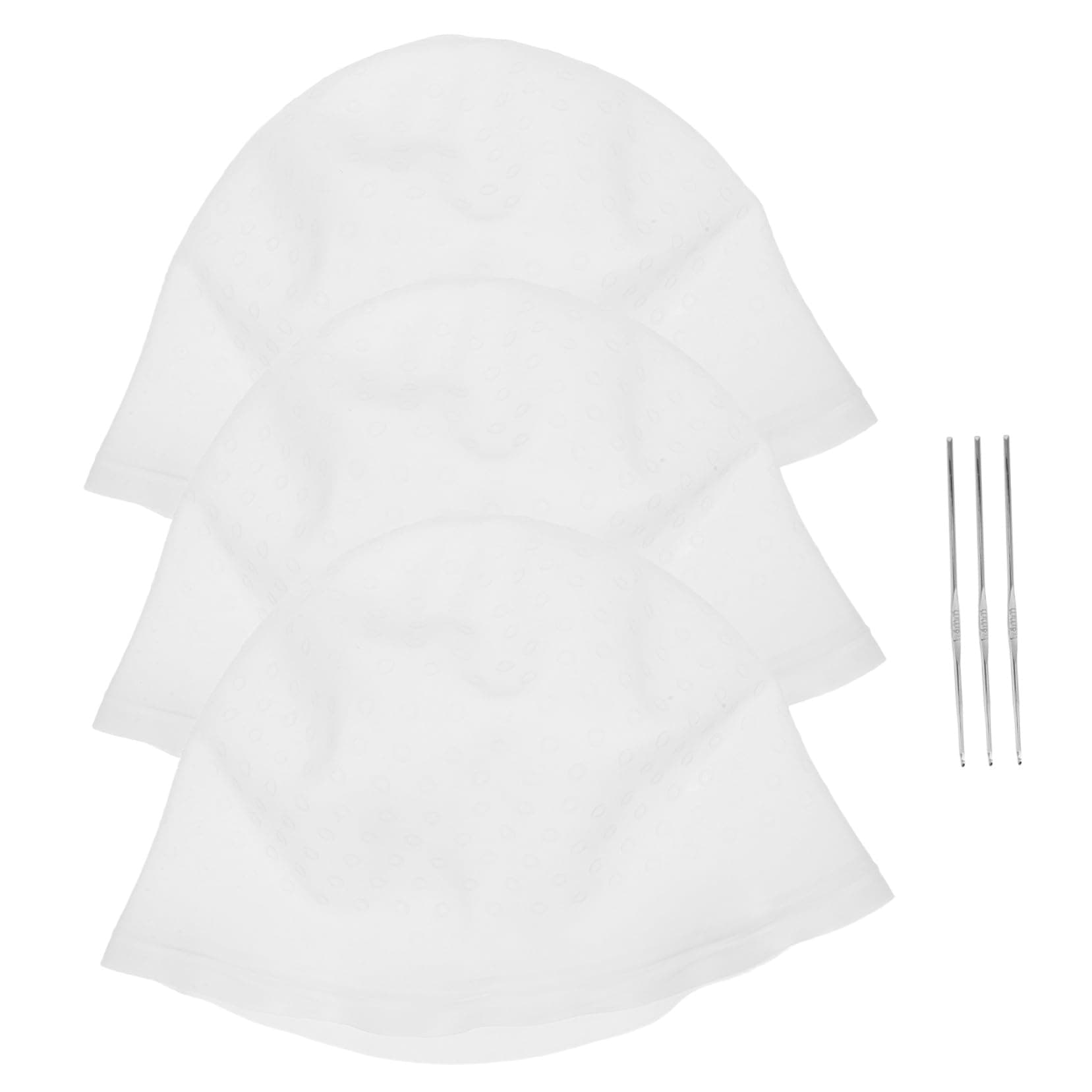 PartyKindom 3pcs Silicone Hair Dye Cap for Highlighting Hair Coloring Tools Reusable for DIY Hairdressing