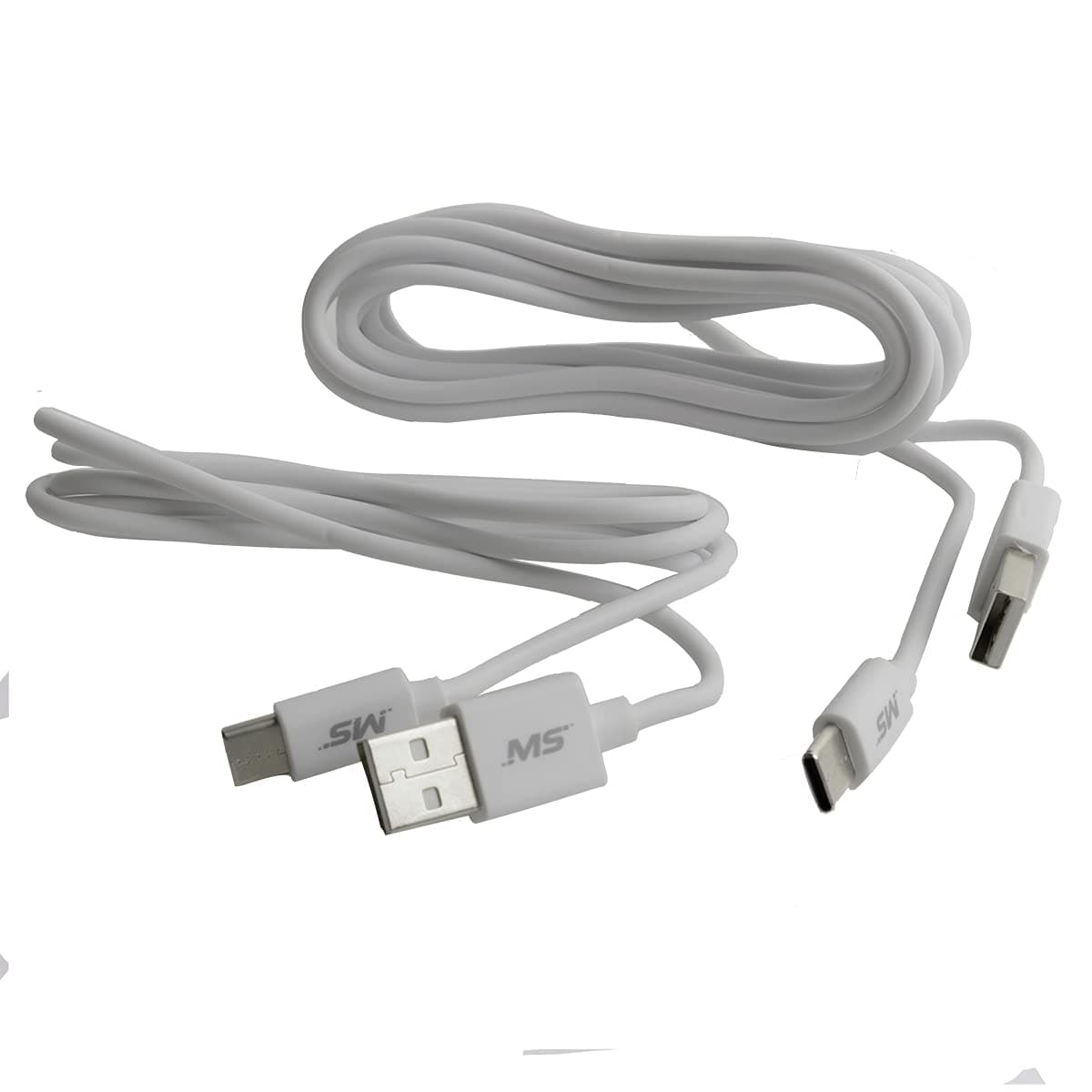 MobileSpec MB20C2PKW 4 Foot & 8 Foot USB-C(TM) to USB Cables - White