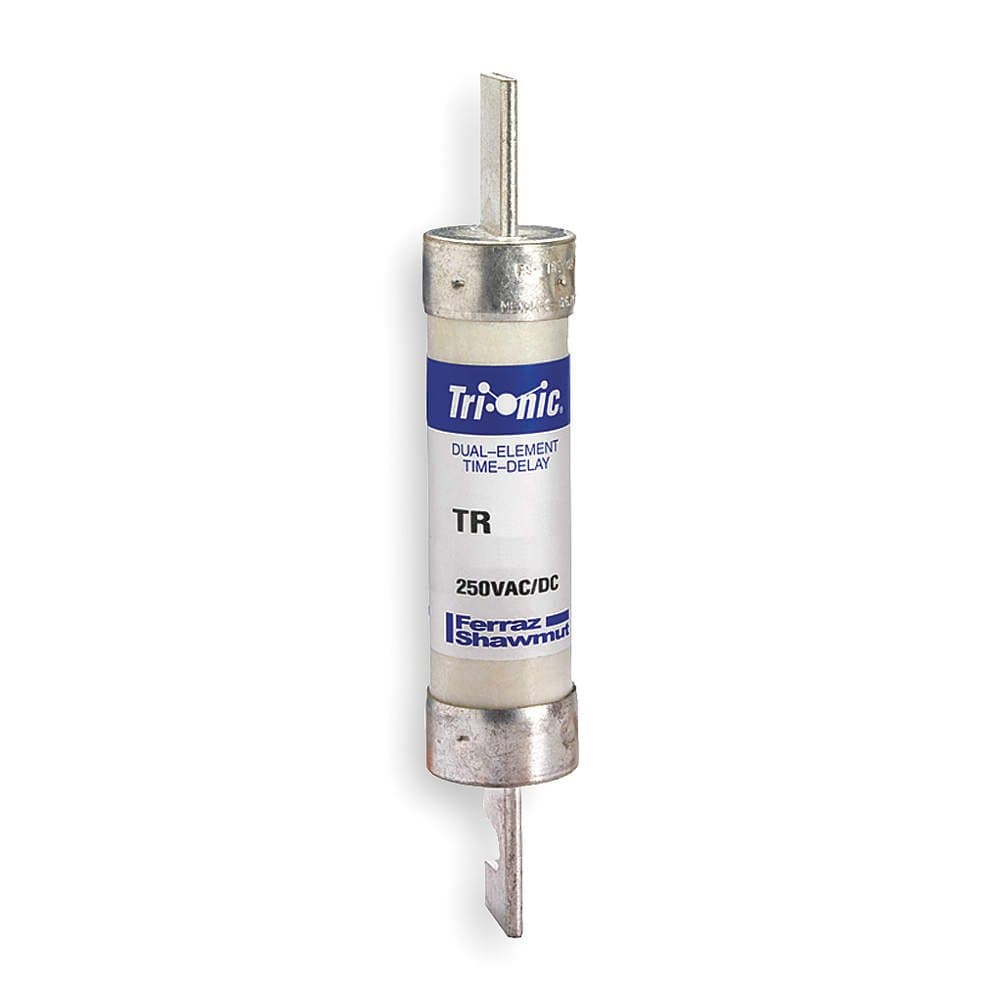 Mersen TR-R Tri-Onic Time-Delay/Class RK5 Fuse, 250VAC/160VDC, 200kA AC/20kA DC, 500 Ampere, 2-9/16" Diameter x 10-3/8" Length