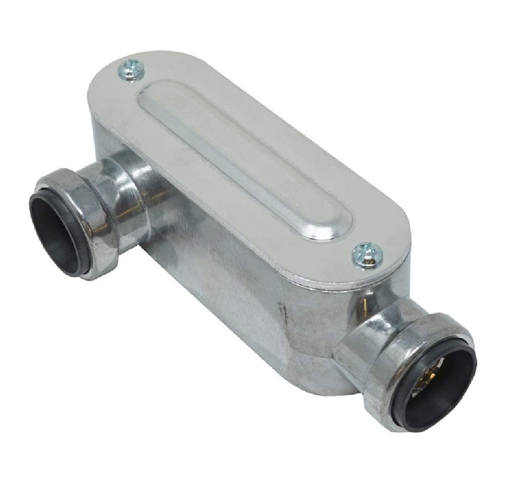 Southwire E-LR-075 3/4" Push Install Type EMT LR Conduit Body, Gray