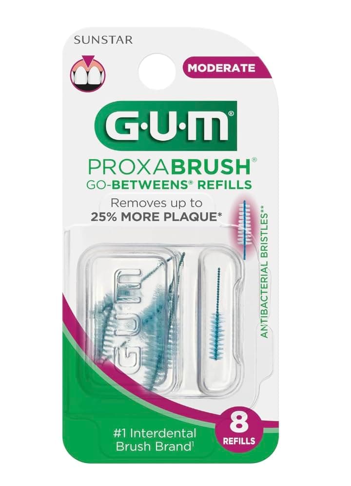 Gum Go-Betweens Proxabrush Refills Moderate [612] 8 Each (Pack of 5)
