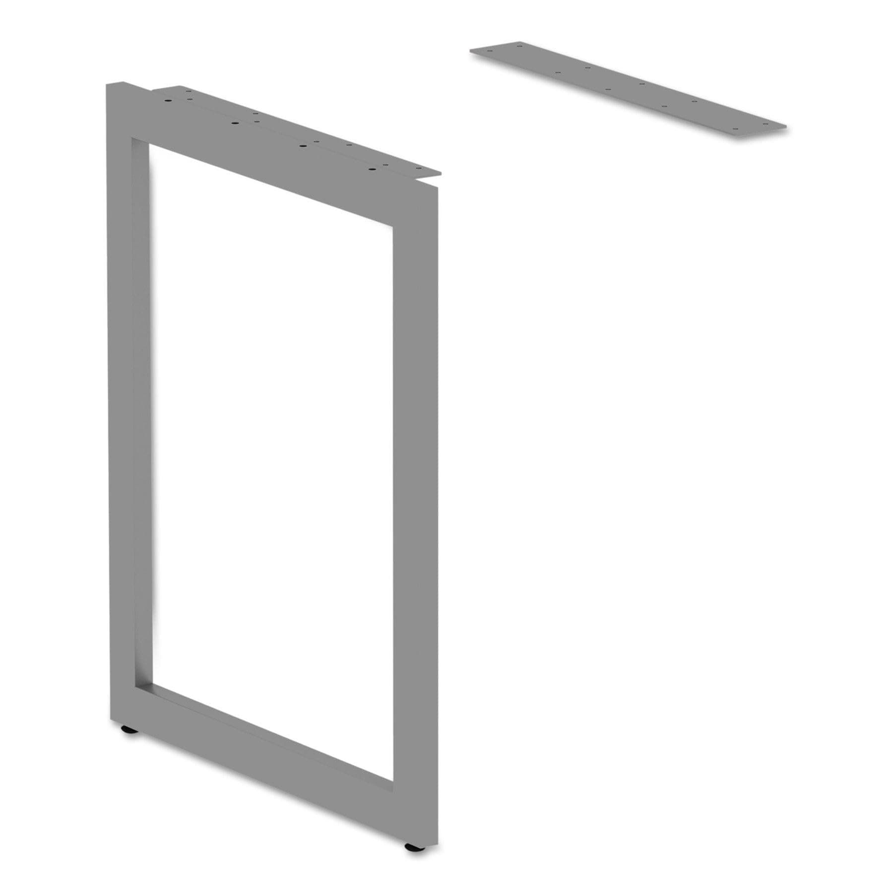 Alera ALELSRT24GR Open Office Series 23-3/8 in. x 28-1/2 in. Fully Adjustable O-Leg Return Base