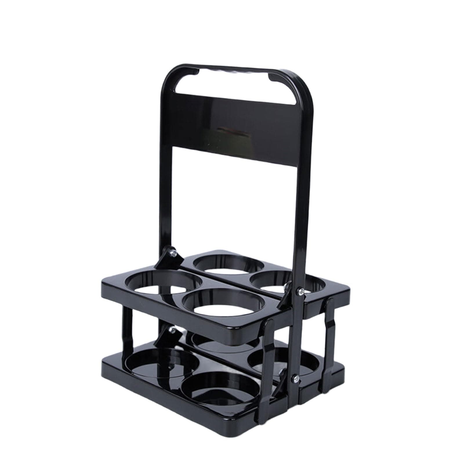 Sturdy Foldable 4 Bottle Drink Holder with Ergonomic Handle Space Saving Design Storage for Travel Parties Ergonomic Handheld BBQ Drink