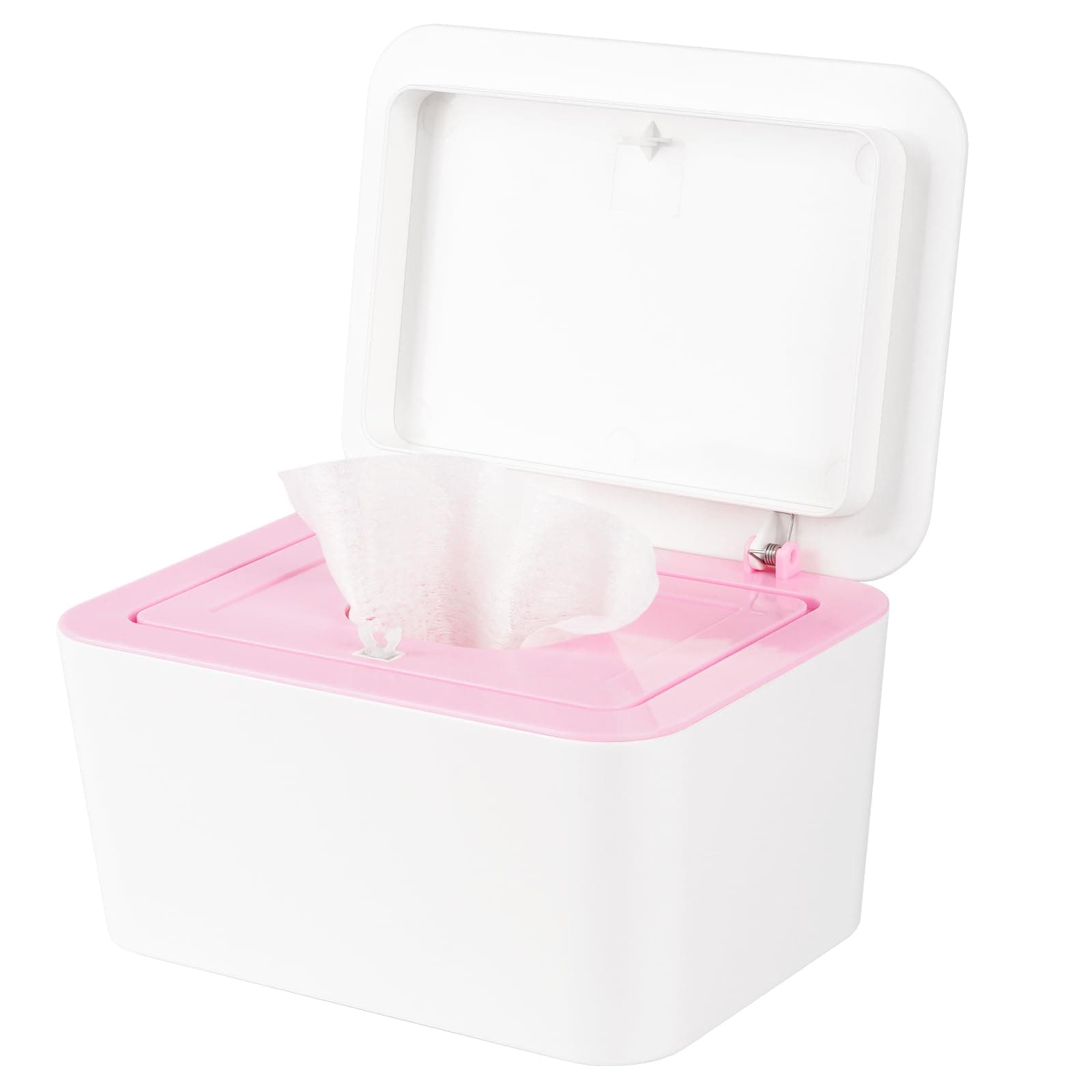 Whiidoom Baby Wipes Dispenser, One-Handed Operation Wipes Container, Pink