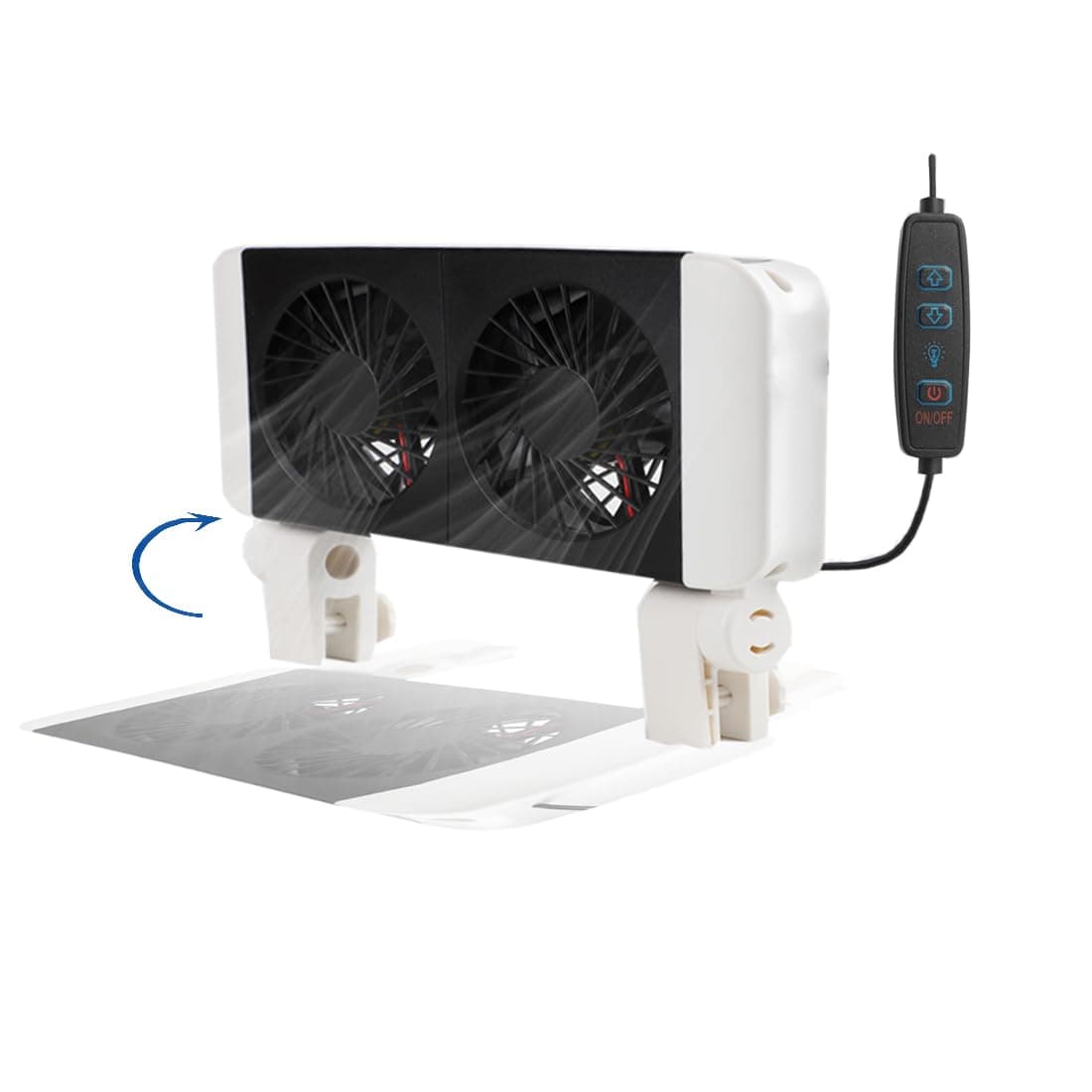 Aquarium Chiller Fish Tank Fan Aquarium Cooling Fan 9-Level Speed Adjustable Aquarium Fan Quiet Aquarium Cooler with Wide Angle Wind Suitable for Fish Tank