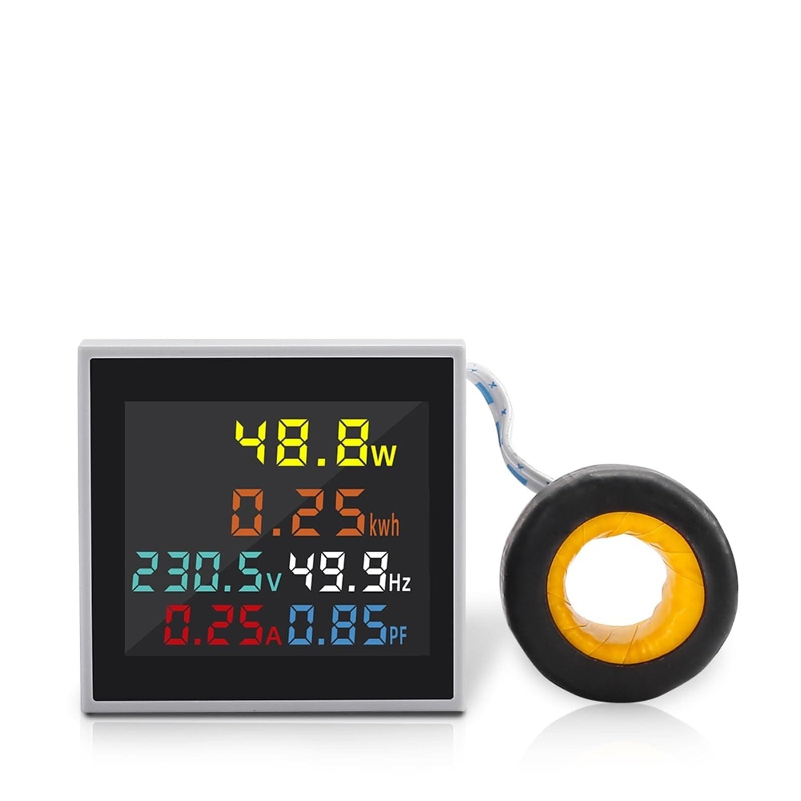 6IN1 Digital Display Voltmeter Ammeter Current Voltage Frequency Energy Meter AC Monitor 100A KWH Signal Light lndicator 22MM(Color:AC 50-300V)
