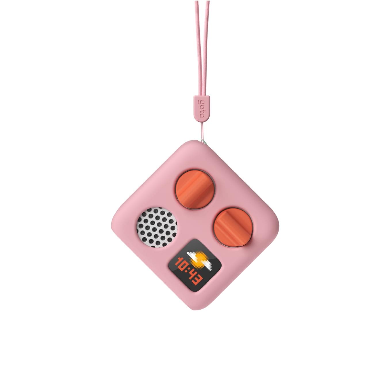 Yoto Mini Adventure Jacket in Think Pink with Matching Wrist Lanyard – Accessory for Kids Mini Audio Player, Anti-Slip Silicone Skin Cover, Fitted Protective Sleeve Case