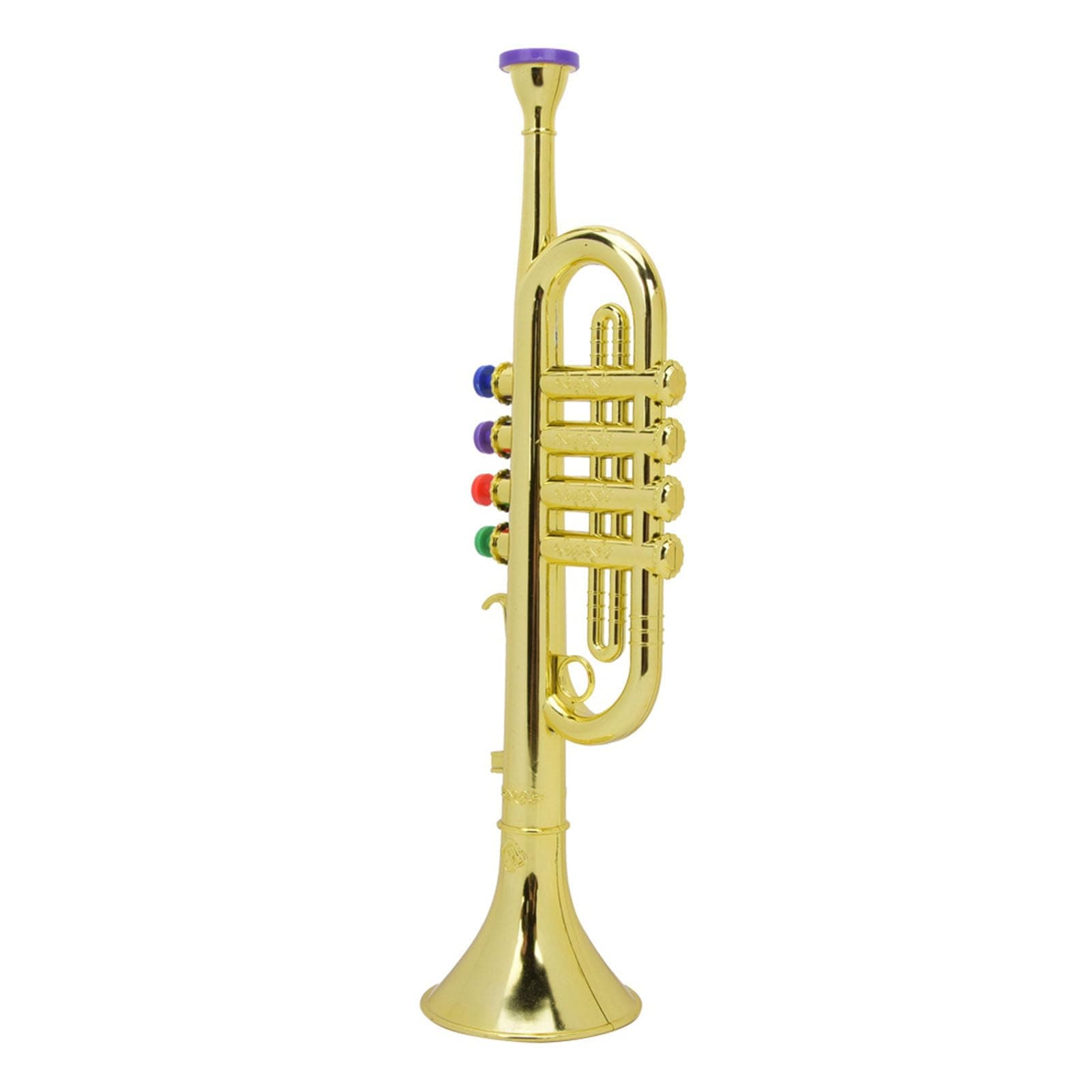Kid Trumpet Golden Coated Plastic Children Preschool Music Toy Gift Wind Instrument
