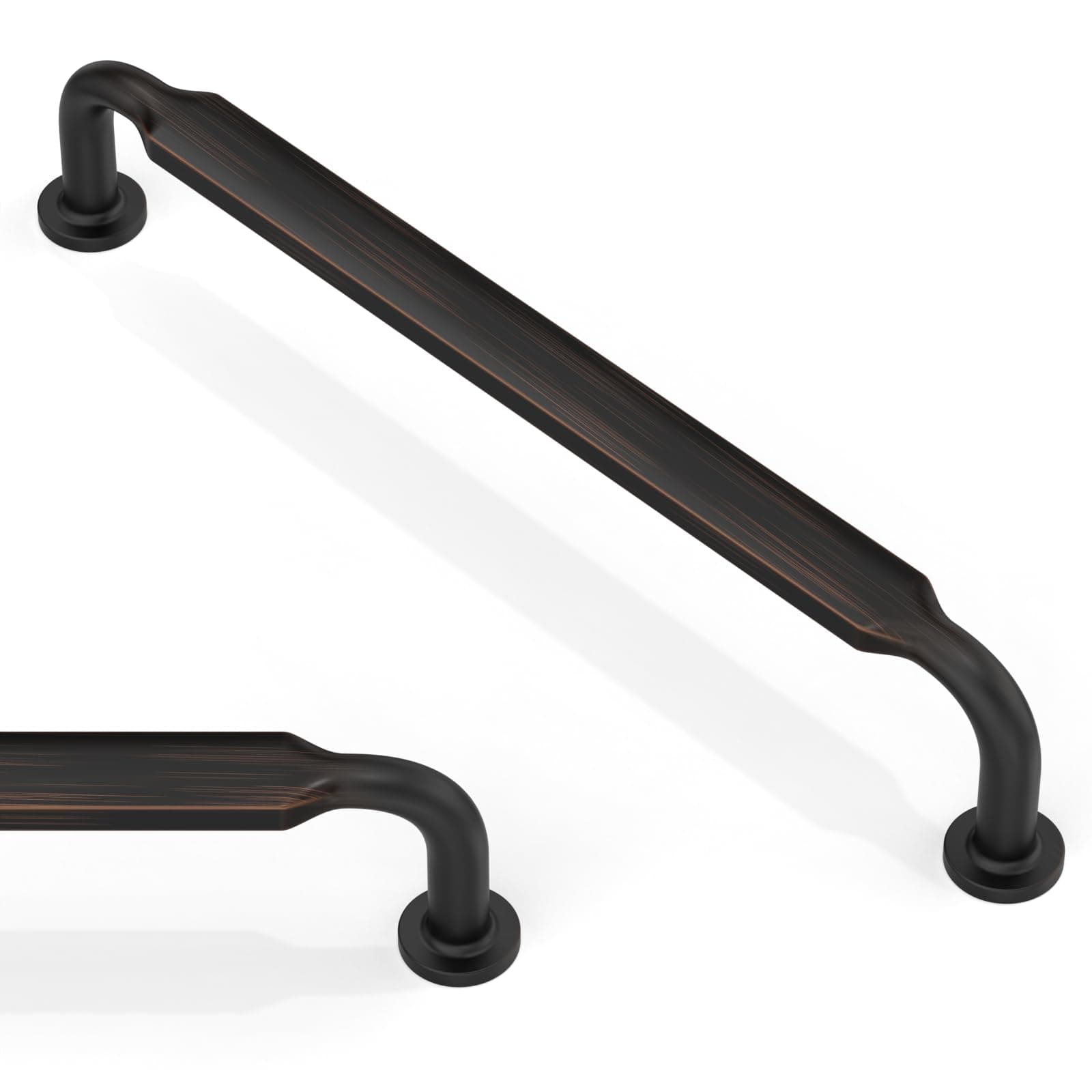Asimerdeco 10 Pack Oil Rubbed Bronze Cabinet Pulls 6.3 Inch(160mm) Kitchen Cabinet Handles Solid Zinc Alloy Cabinet Hardware Drawer Pulls