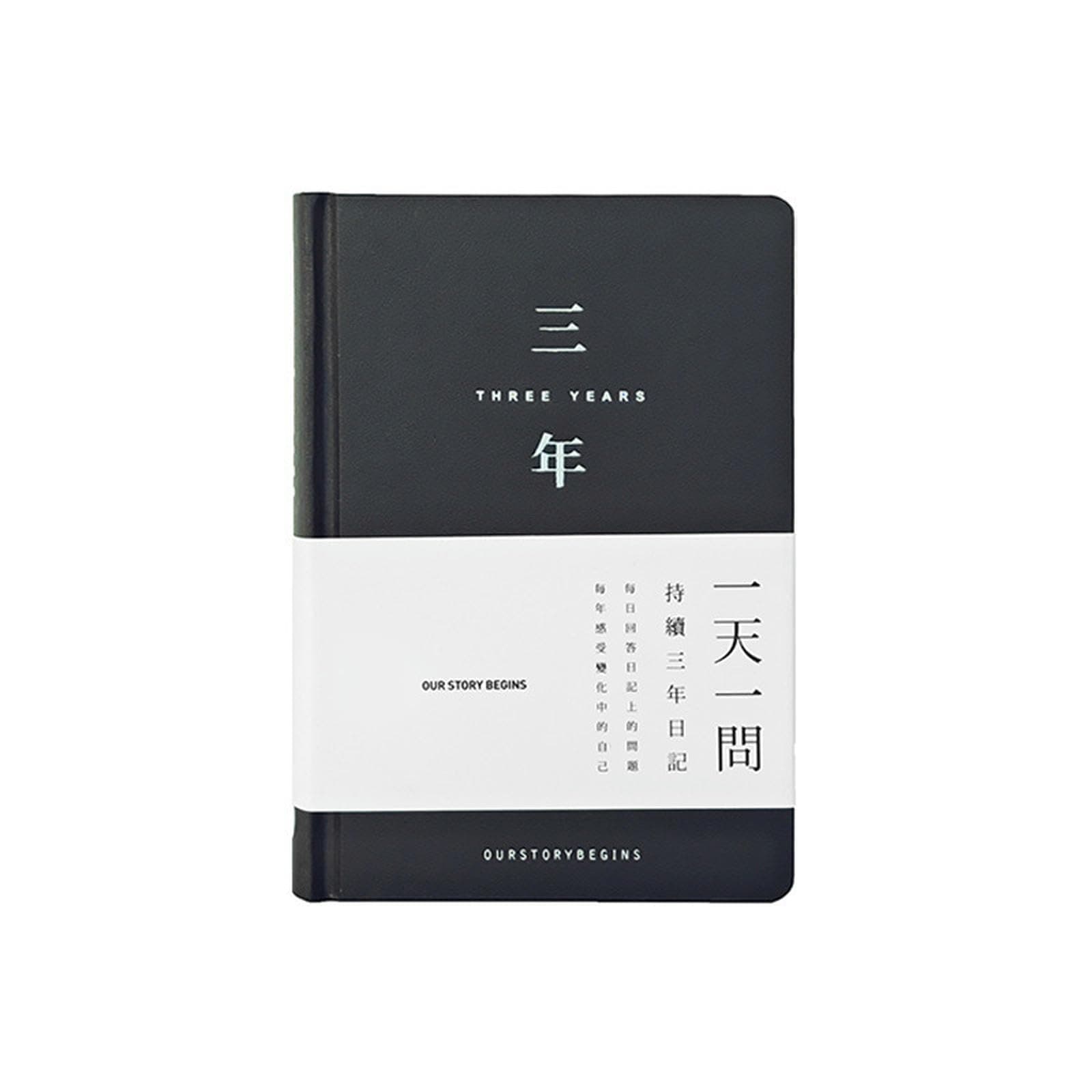 365 Days time Plan Diary Exquisite Creative Stationery-Black Three Years