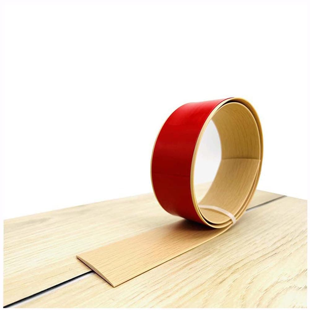Self Adhesive Flat Floor Transition Strip, PVC Laminate Floor Strip Carpet Transition Strip Floor Threshold Divider Strips, Flooring Edge Trim (Maple, 5CM/2M)