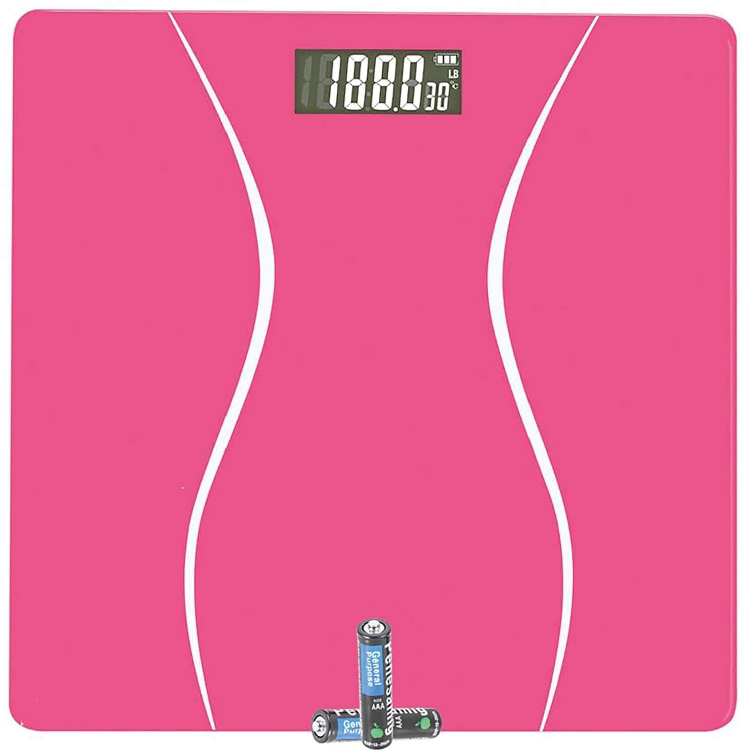 Scale for Body Weight, Digital Bathroom Scale, Weight Scales for People,Body Scale,Max:400LB/180KG,2 Weighing Units: LB/KG (Pink)