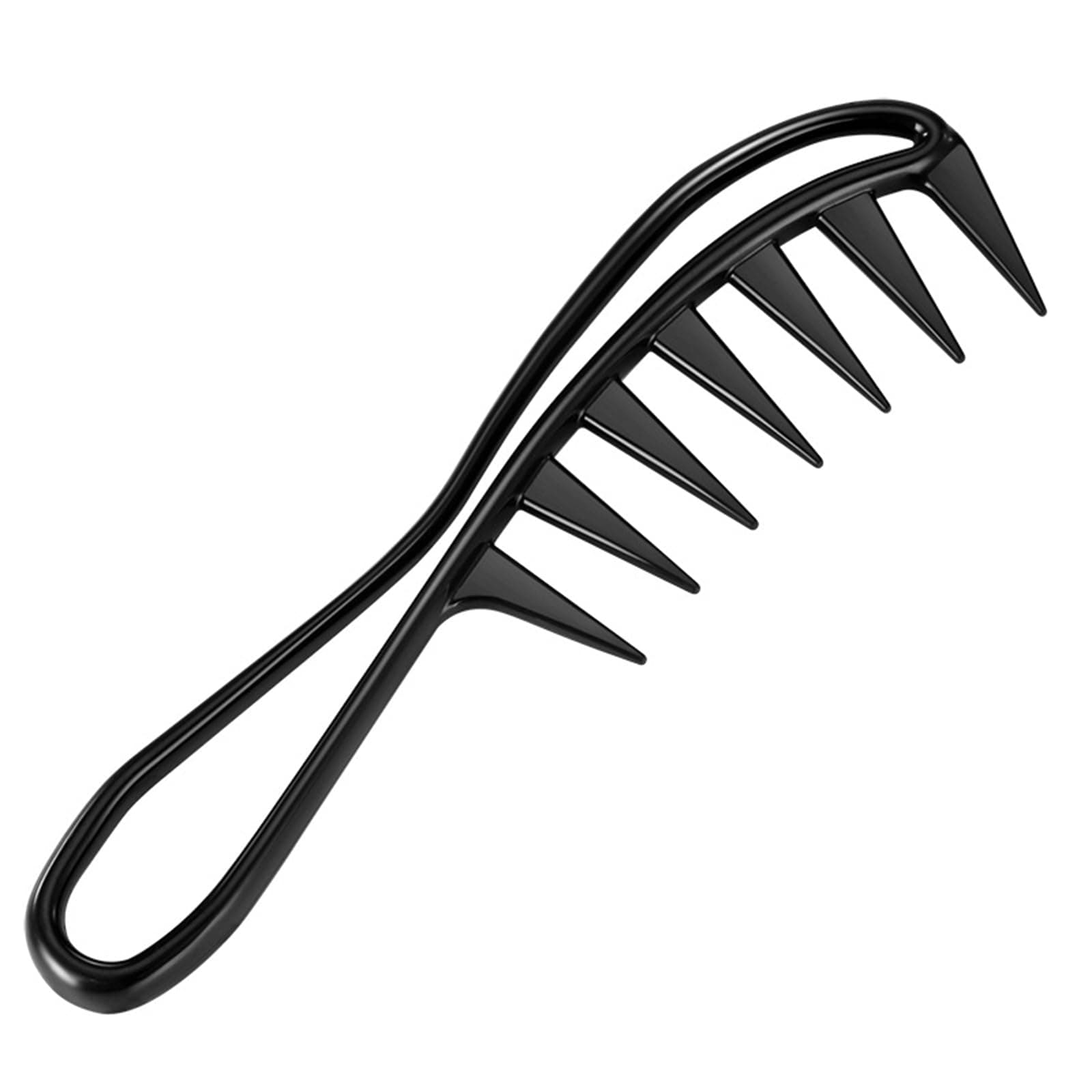 1 Piece Wide Tooth Comb For Curls,Curl Comb (Black)