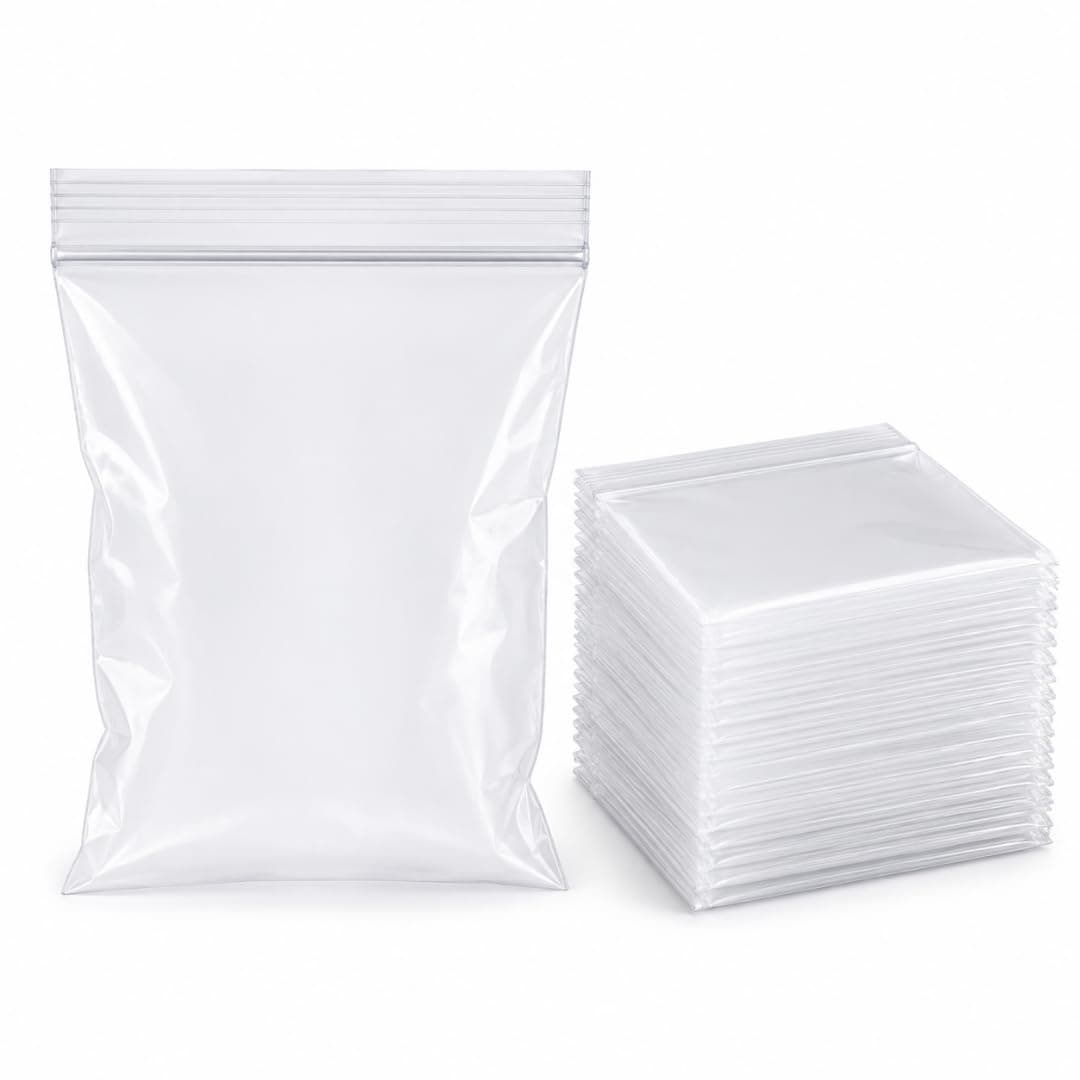 ezkart| 100x Strong Resealable Zip Lock Bags | Ideal for Sweet Bags, Jewellery and Medicine (100, 3.5 x 4.5 Inch)