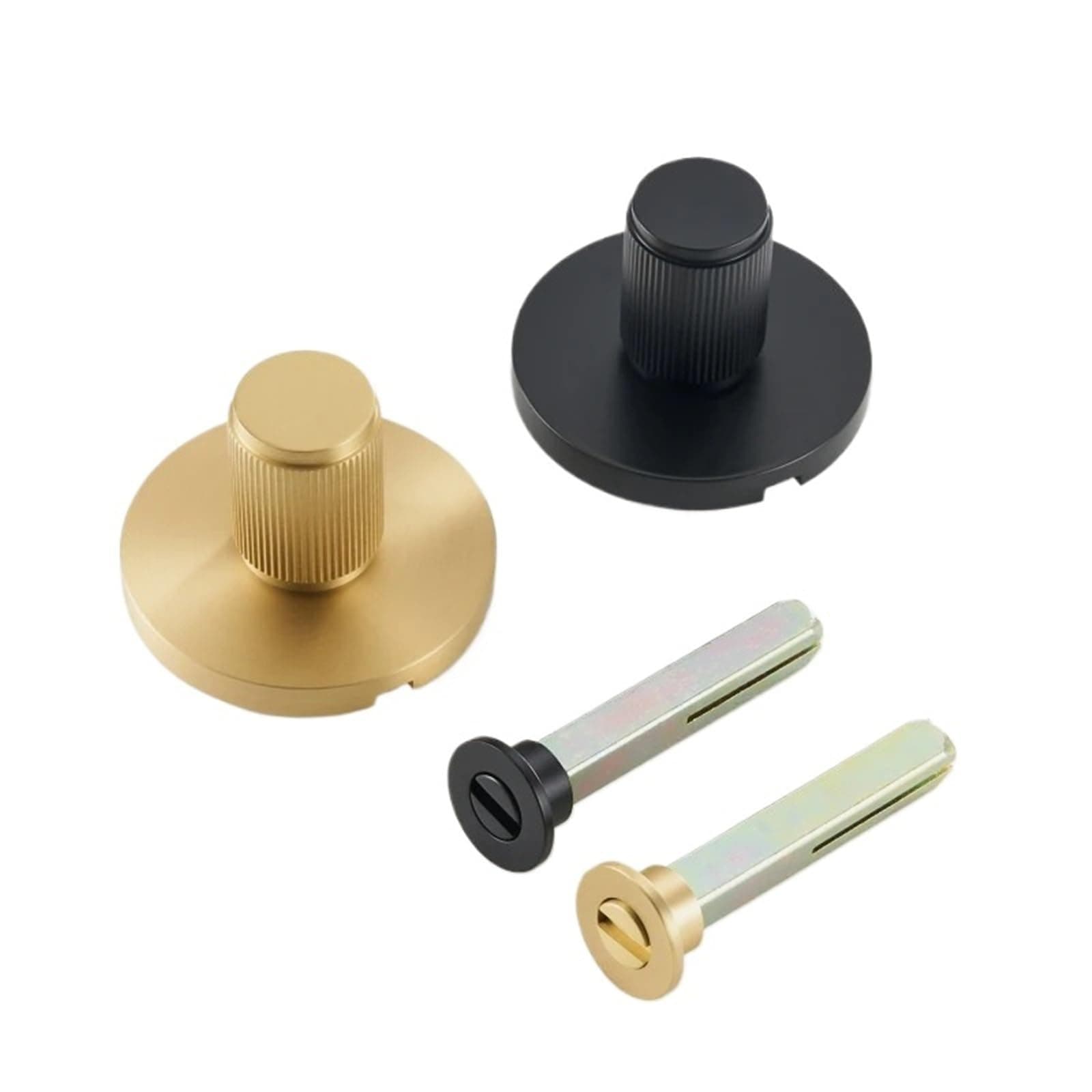 Dooroom Brass Linear Stripe Hidden Door Lock Matt Black Brushed 1Pcs(Right Handle-QBCF)