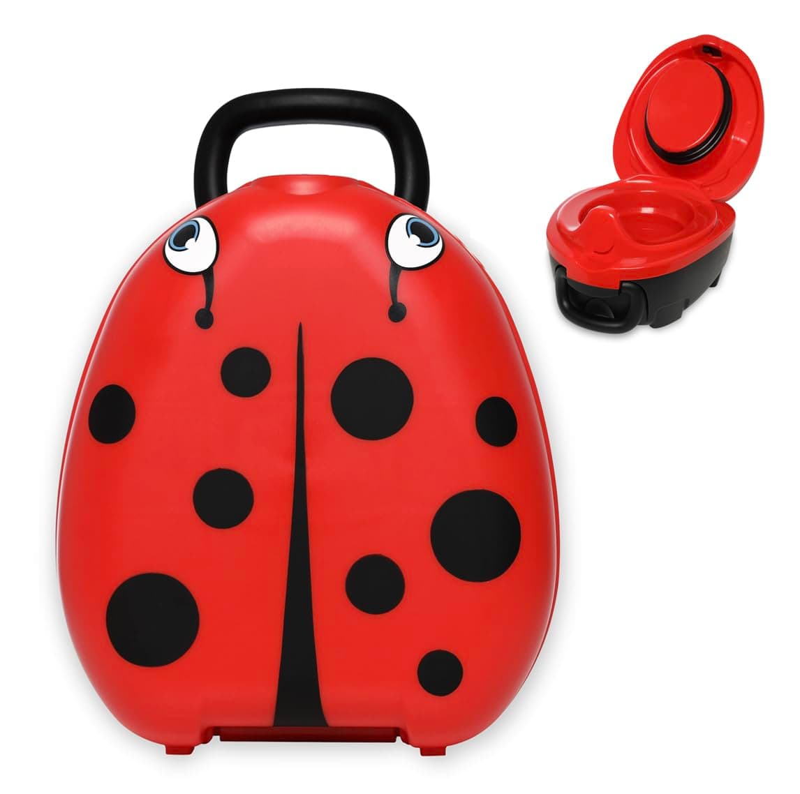 My Carry Potty - Ladybug Travel Potty, Award-Winning Portable Toddler Toilet Seat for Kids to Take Everywhere